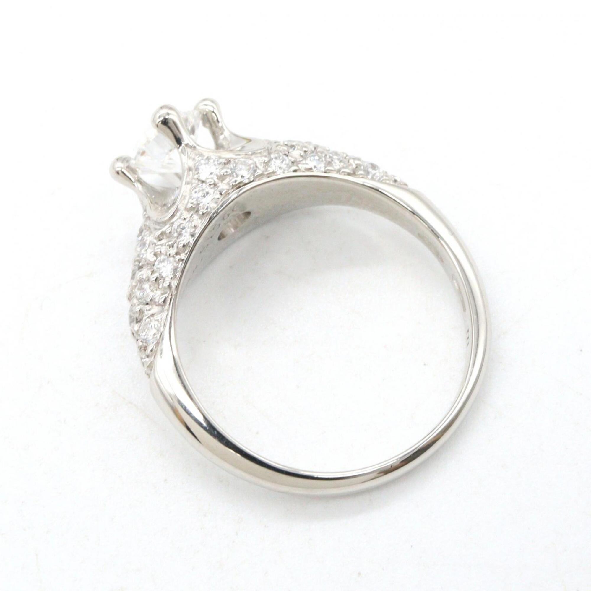 Bvlgari Silver Clear Platinum 950 Band Ring (Pre-Owned)