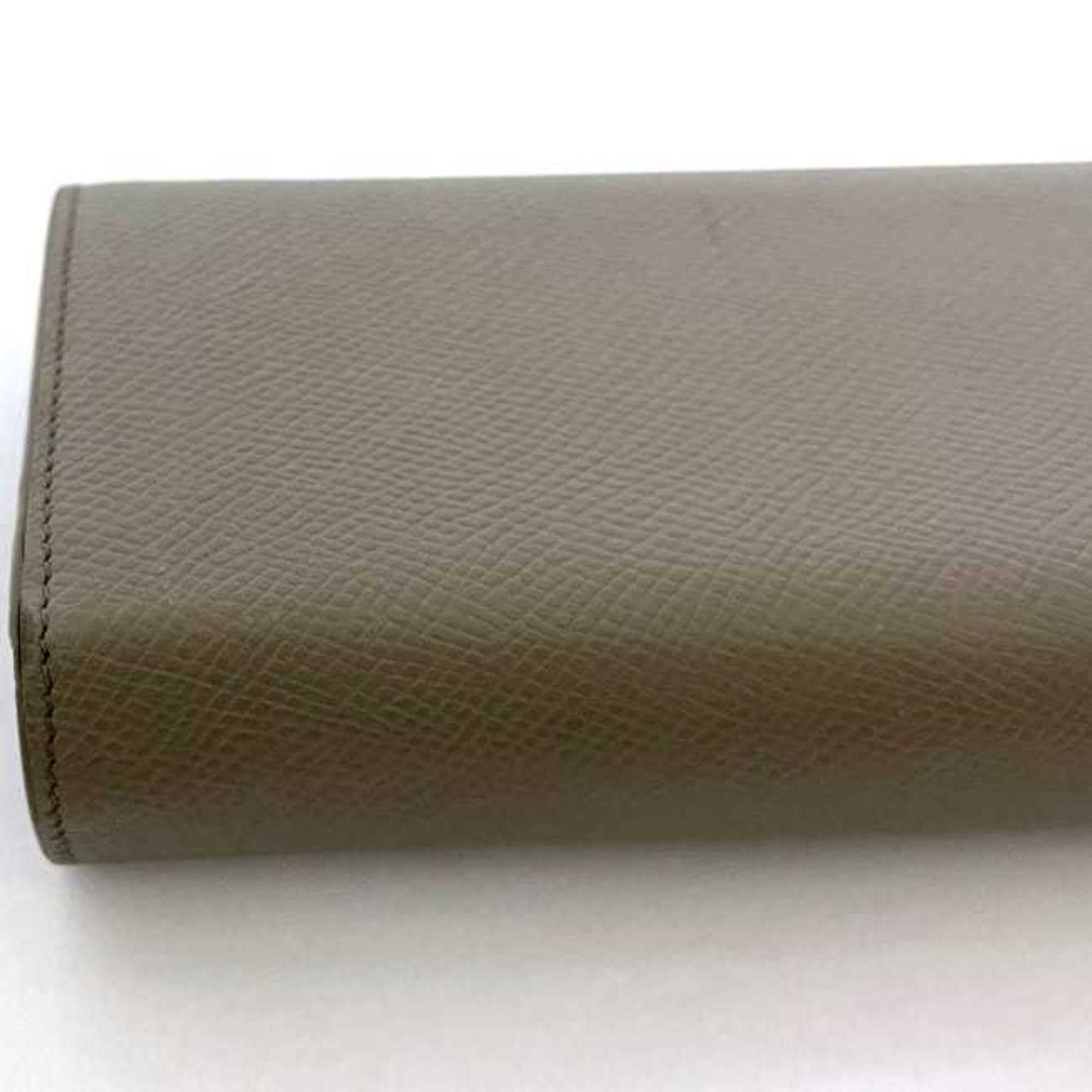 Celine Grayish Leather Long Wallet (Bi-Fold) (Pre-Owned)