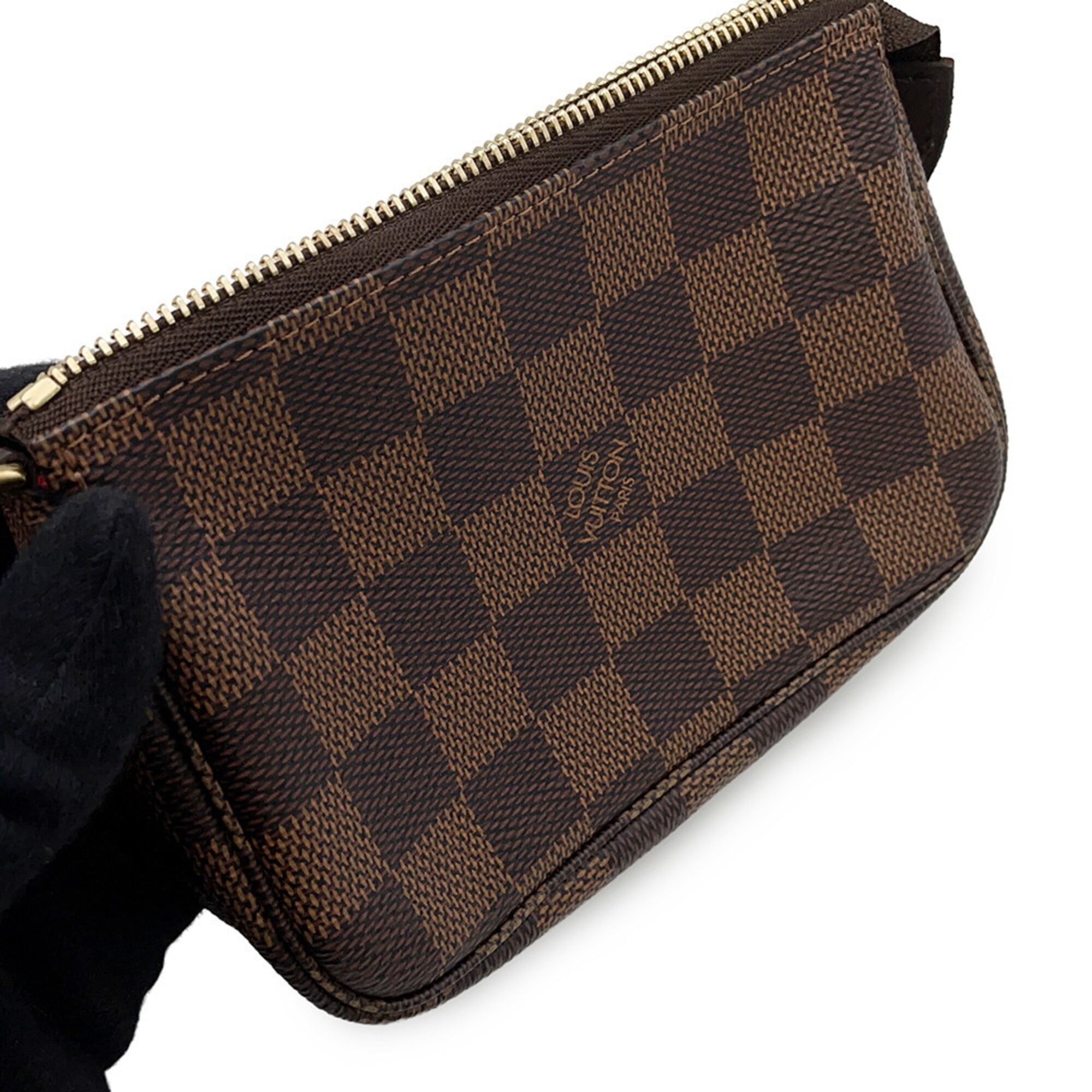 Louis Vuitton Damier Red Color Damier Canvas Handbag Pochette Pouch (Pre-Owned)