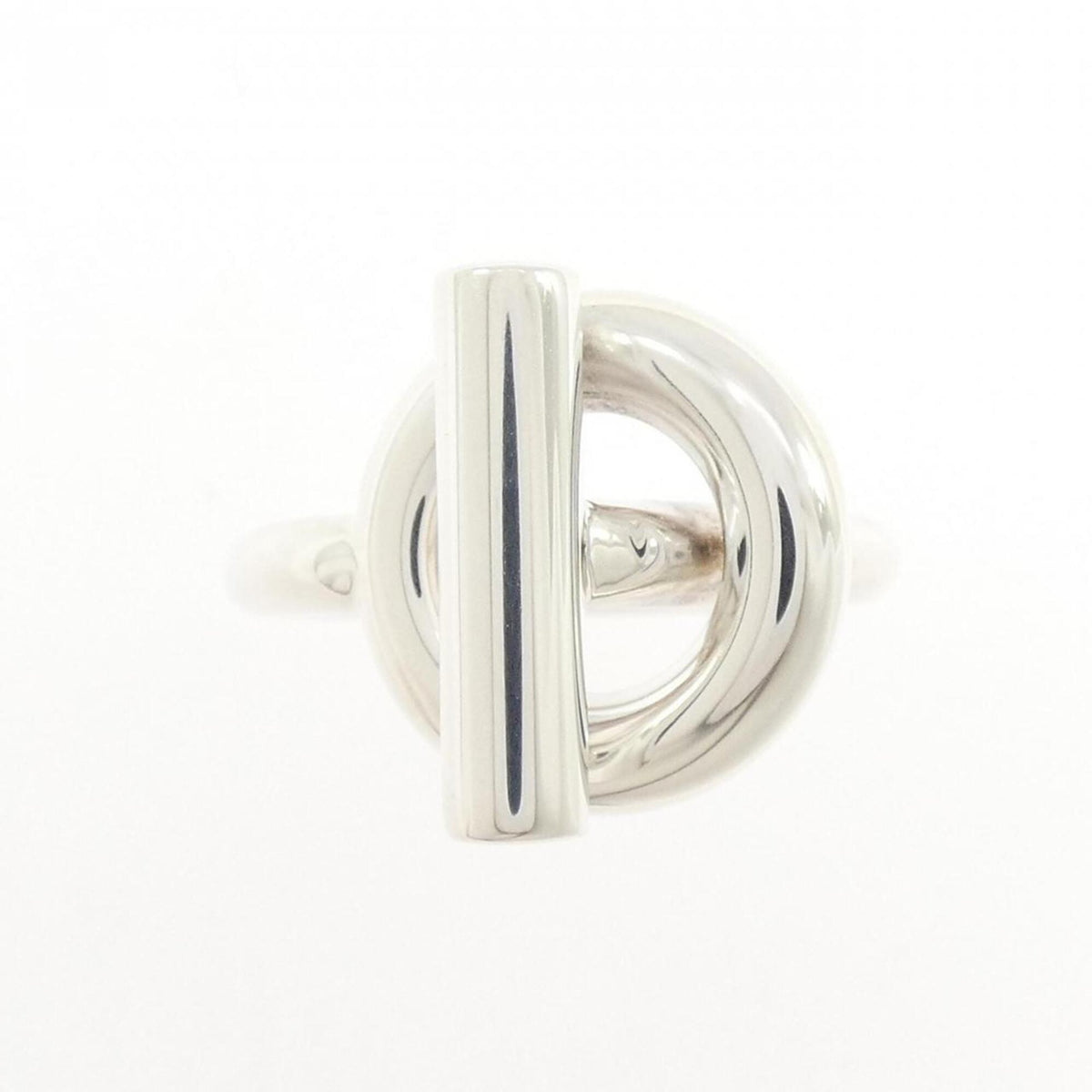 Hermes Silver 925 Band Ring (Pre-Owned)
