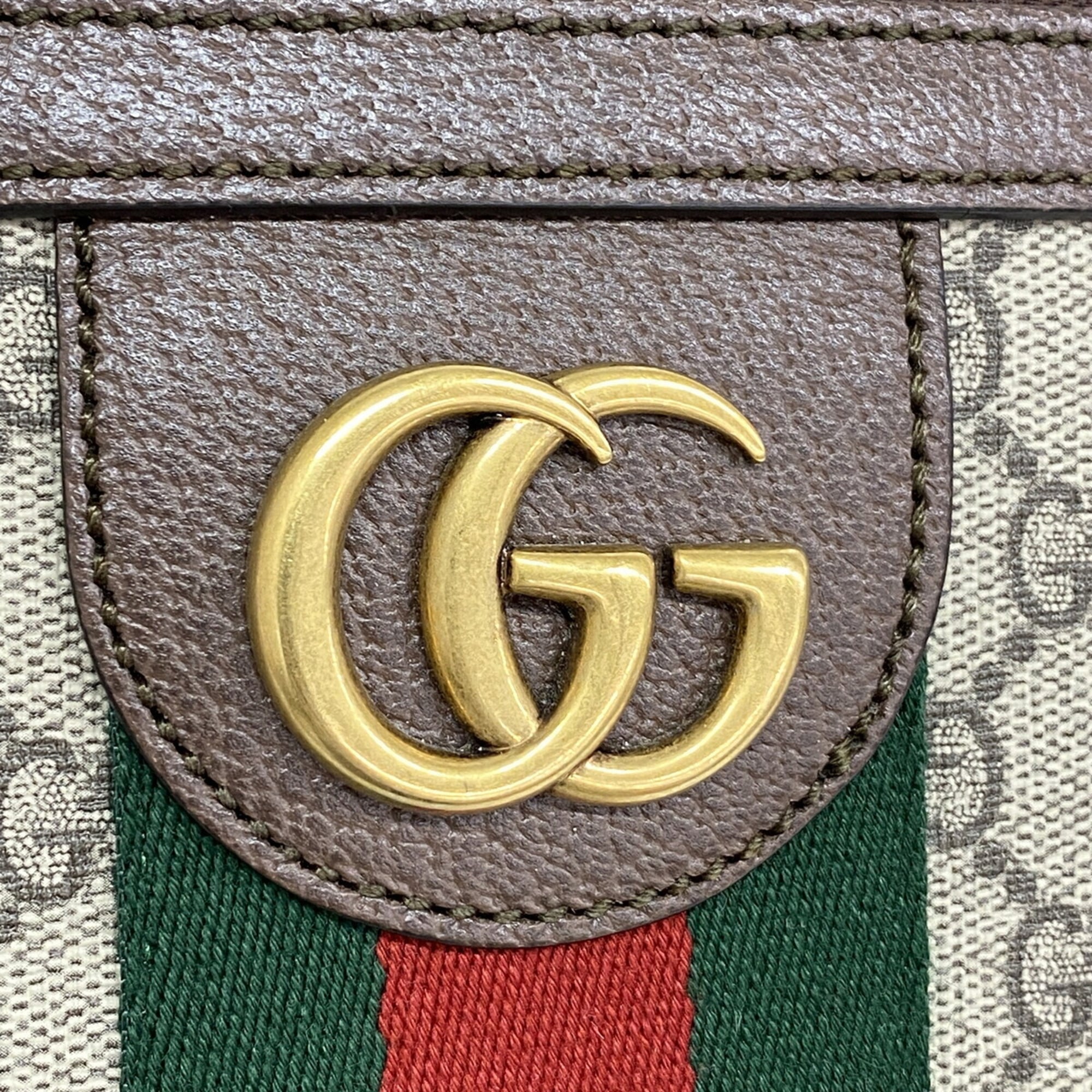 Gucci Beige Brown Pvc Shoulder Bag (Pre-Owned)
