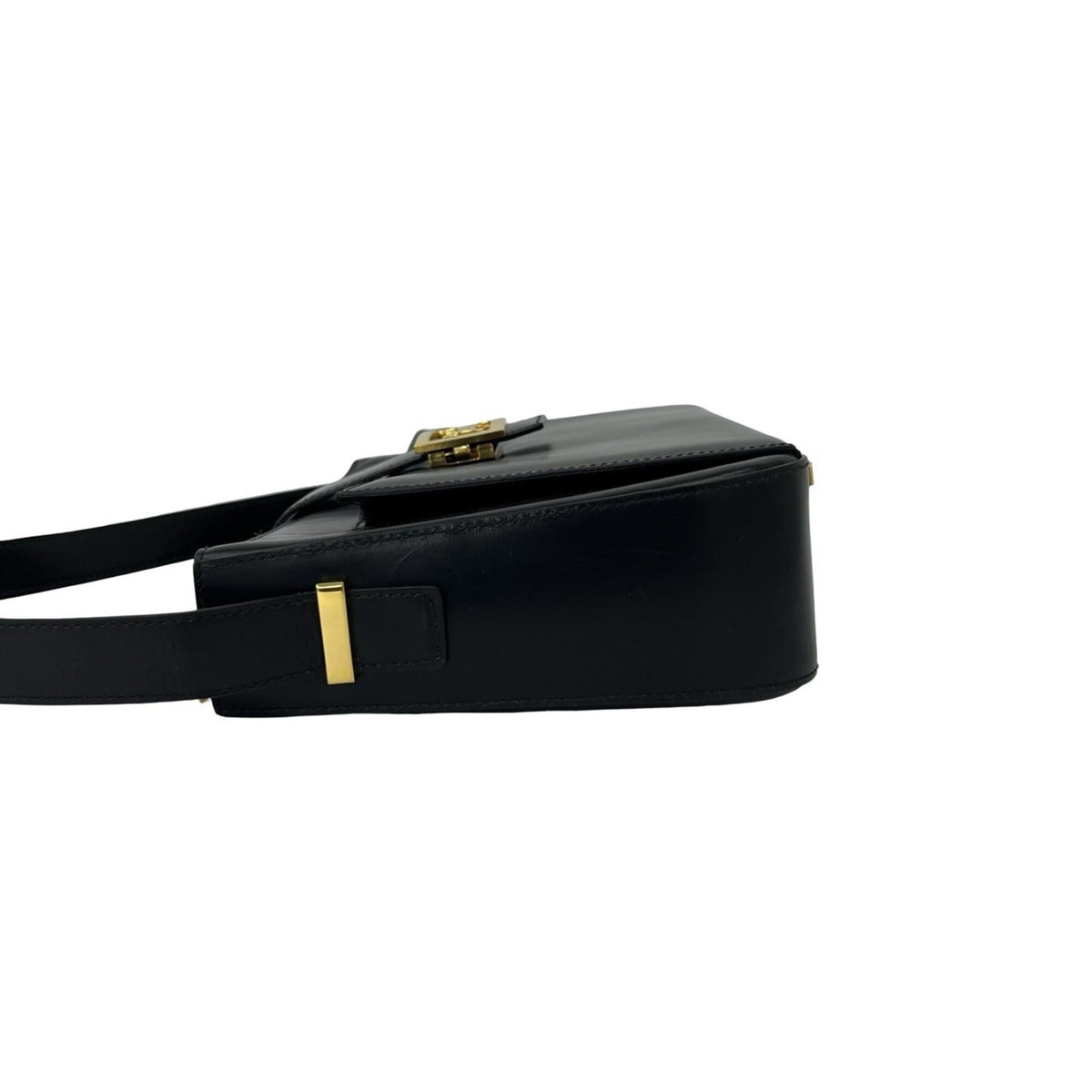 Celine Black Leather Crossbody Bag Pochette Shoulder Bag (Pre-Owned)