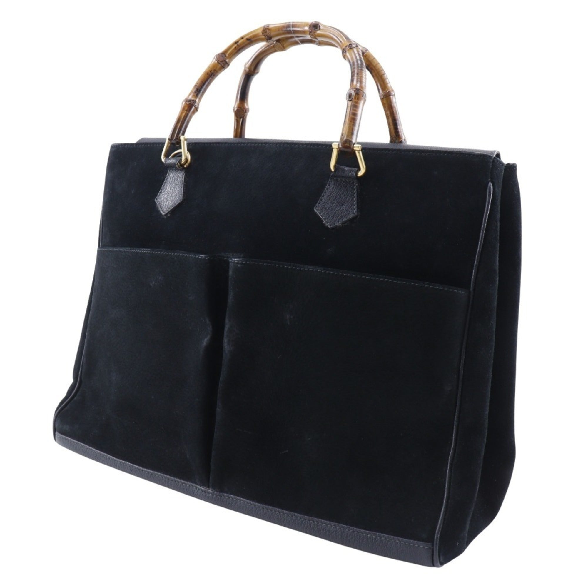 Gucci Black Suede Tote Bag (Pre-Owned)