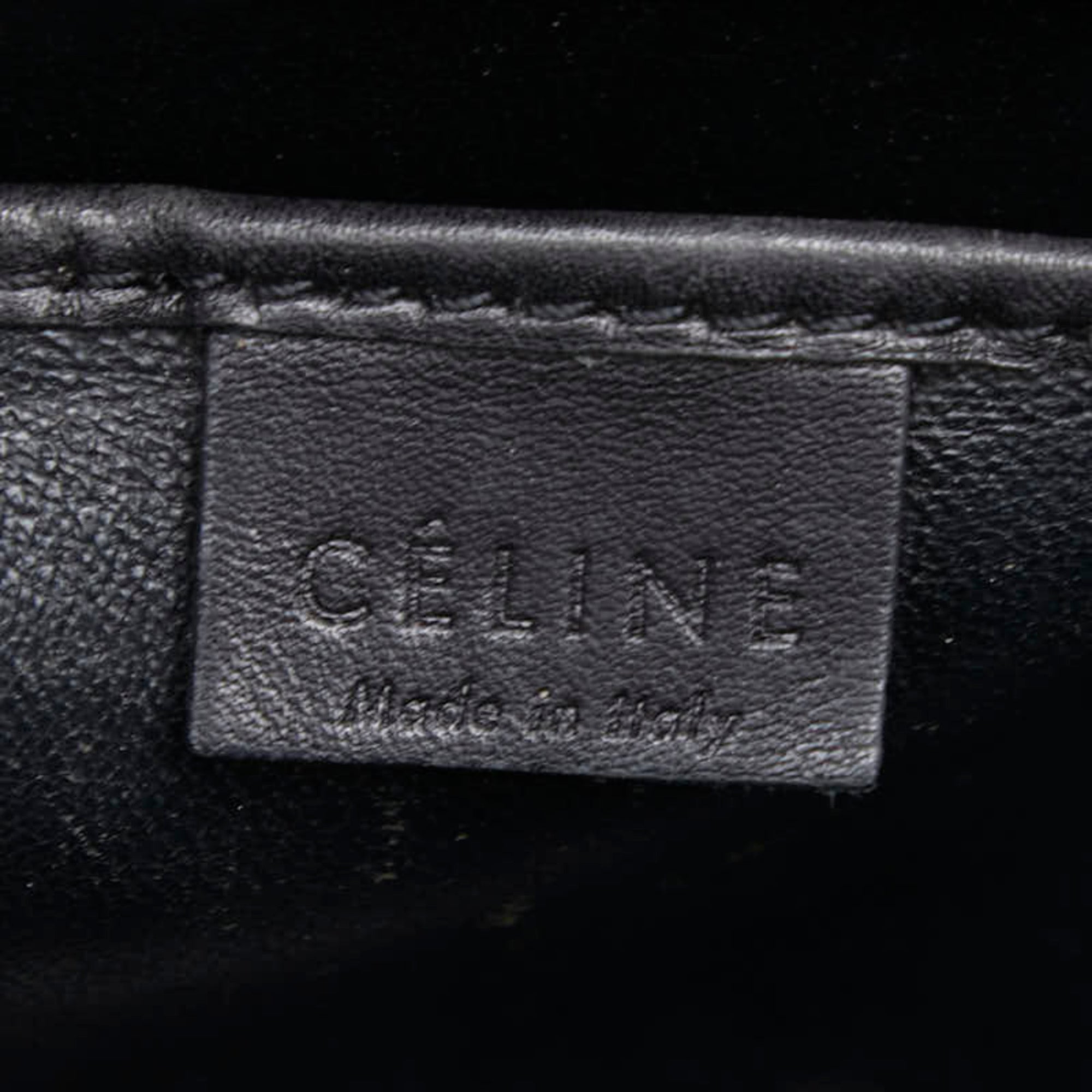 Celine Beige Black Navy Suede Leather Handbag (Pre-Owned)