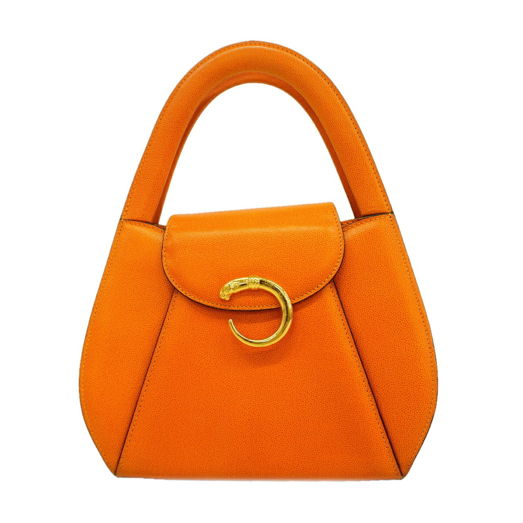 Cartier Orange Leather Handbag (Pre-Owned)