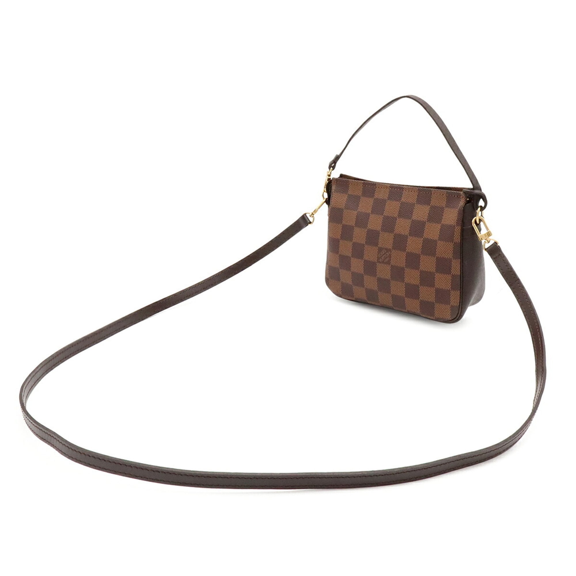 Louis Vuitton Brown Pvc Coated Canvas Pochette Pouch Shoulder Bag (Pre-Owned)