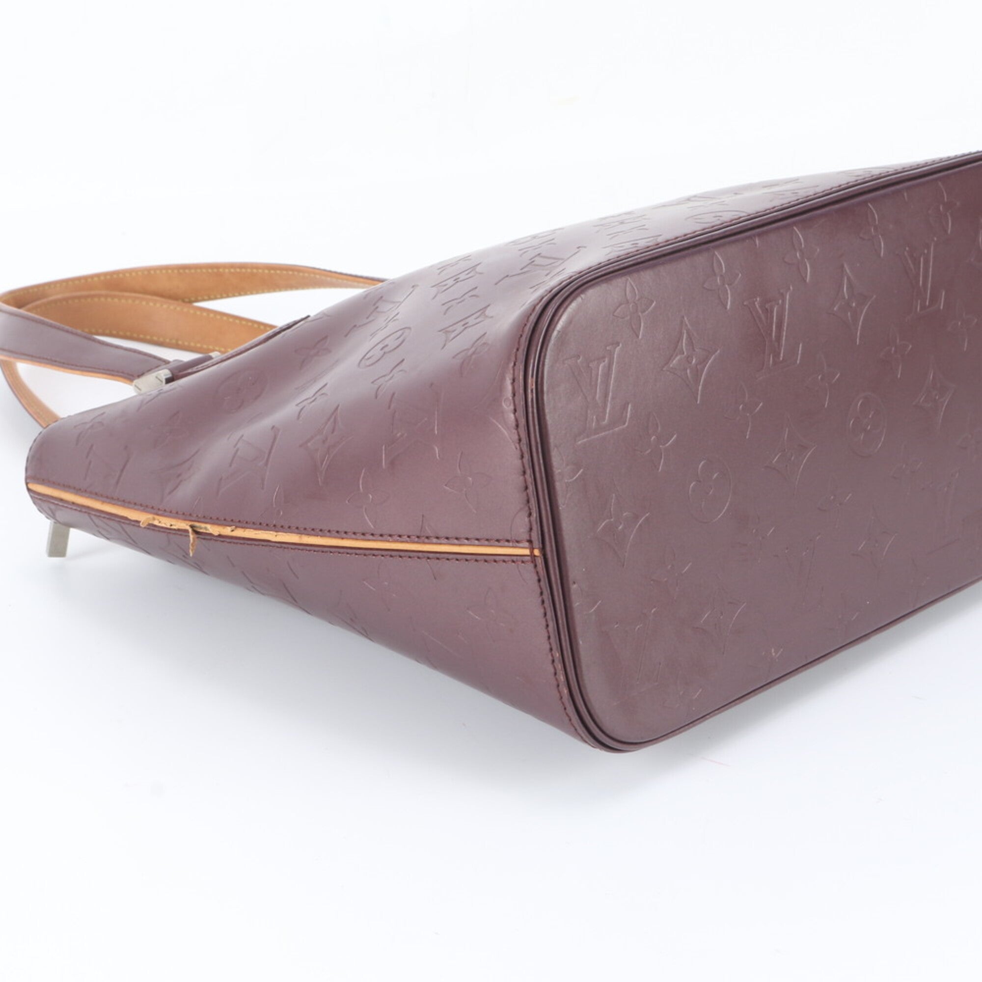 Louis Vuitton Monogram Violet Leather Handbag Tote Bag (Pre-Owned)