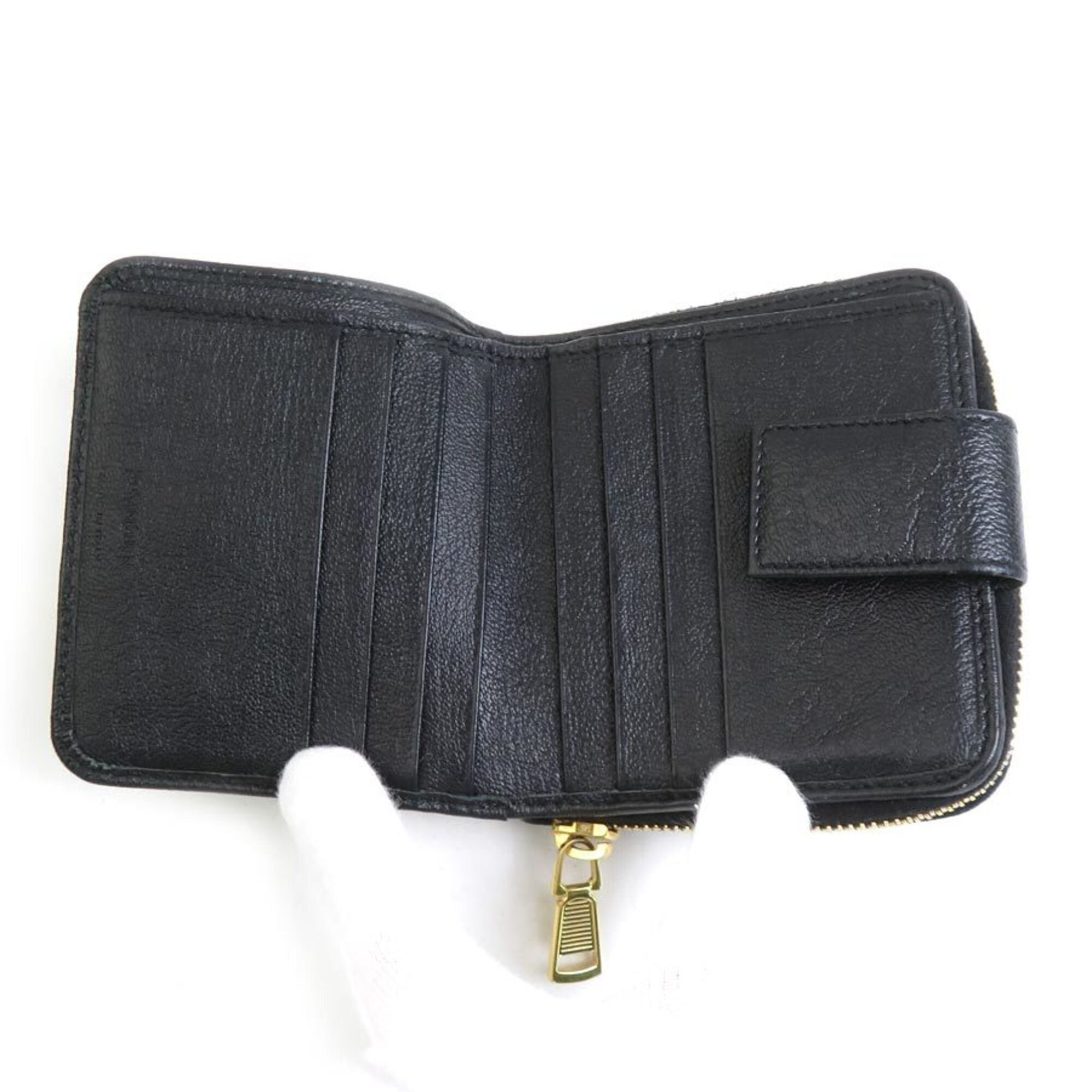 Yves Saint Laurent Black Leather Wallet (Bi-Fold) (Pre-Owned)
