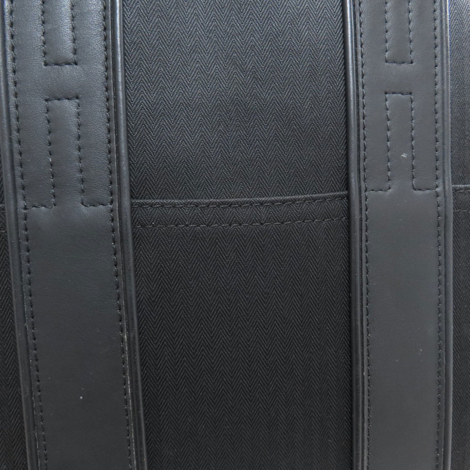Hermes Acapulco Black Toile Chevron Backpack (Pre-Owned)