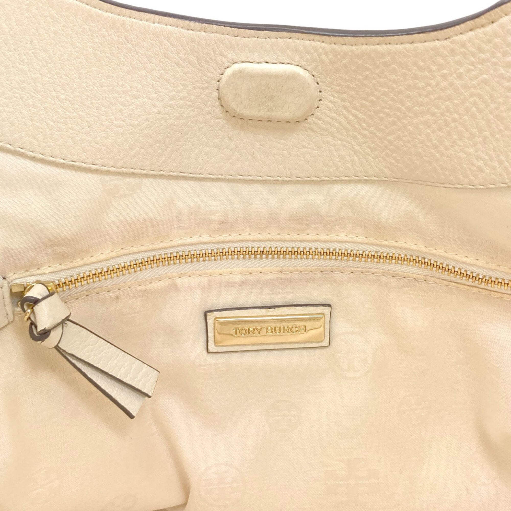 Tory Burch White Leather Tote Bag (Pre-Owned)