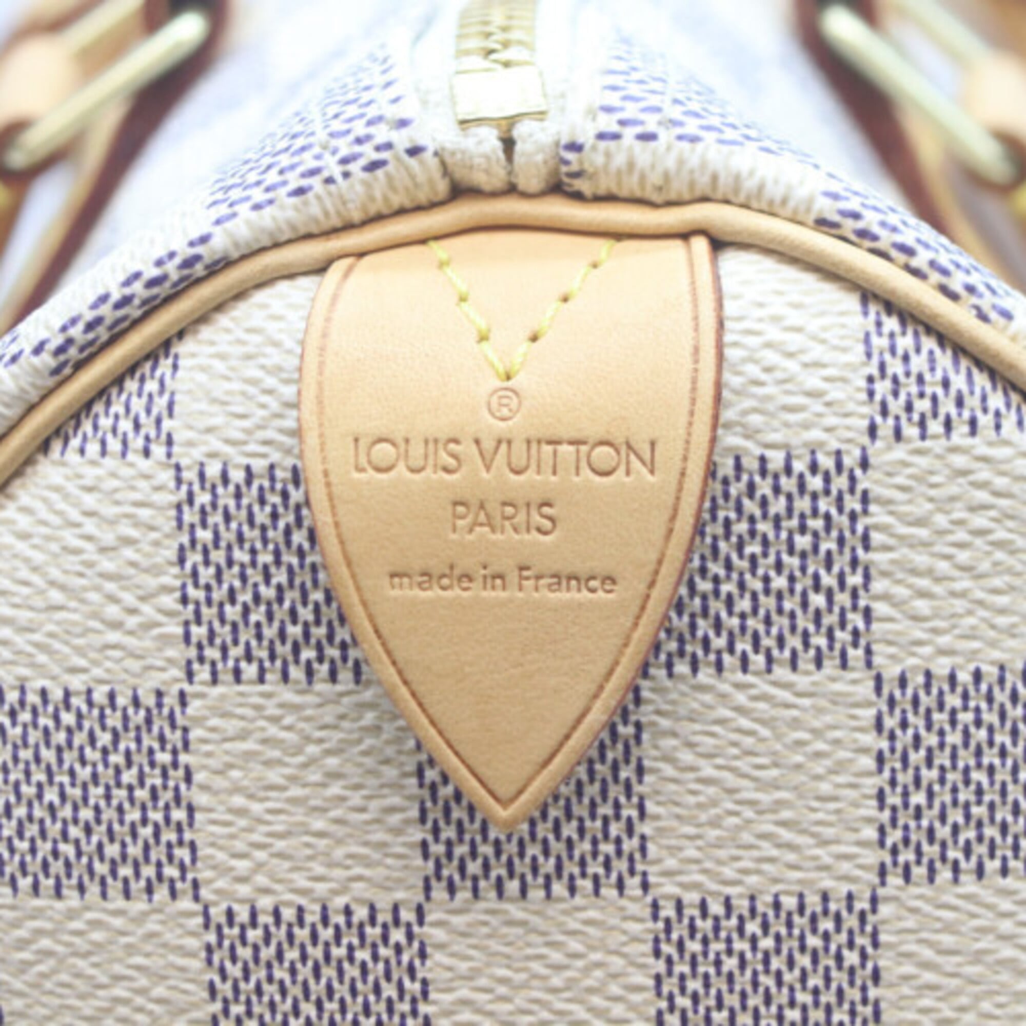 Louis Vuitton Beige Damier Azur Handbag (Pre-Owned)