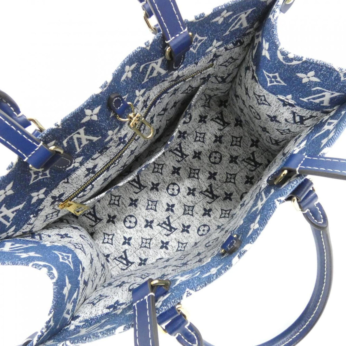 Louis Vuitton Navy Denim Handbag (Pre-Owned)