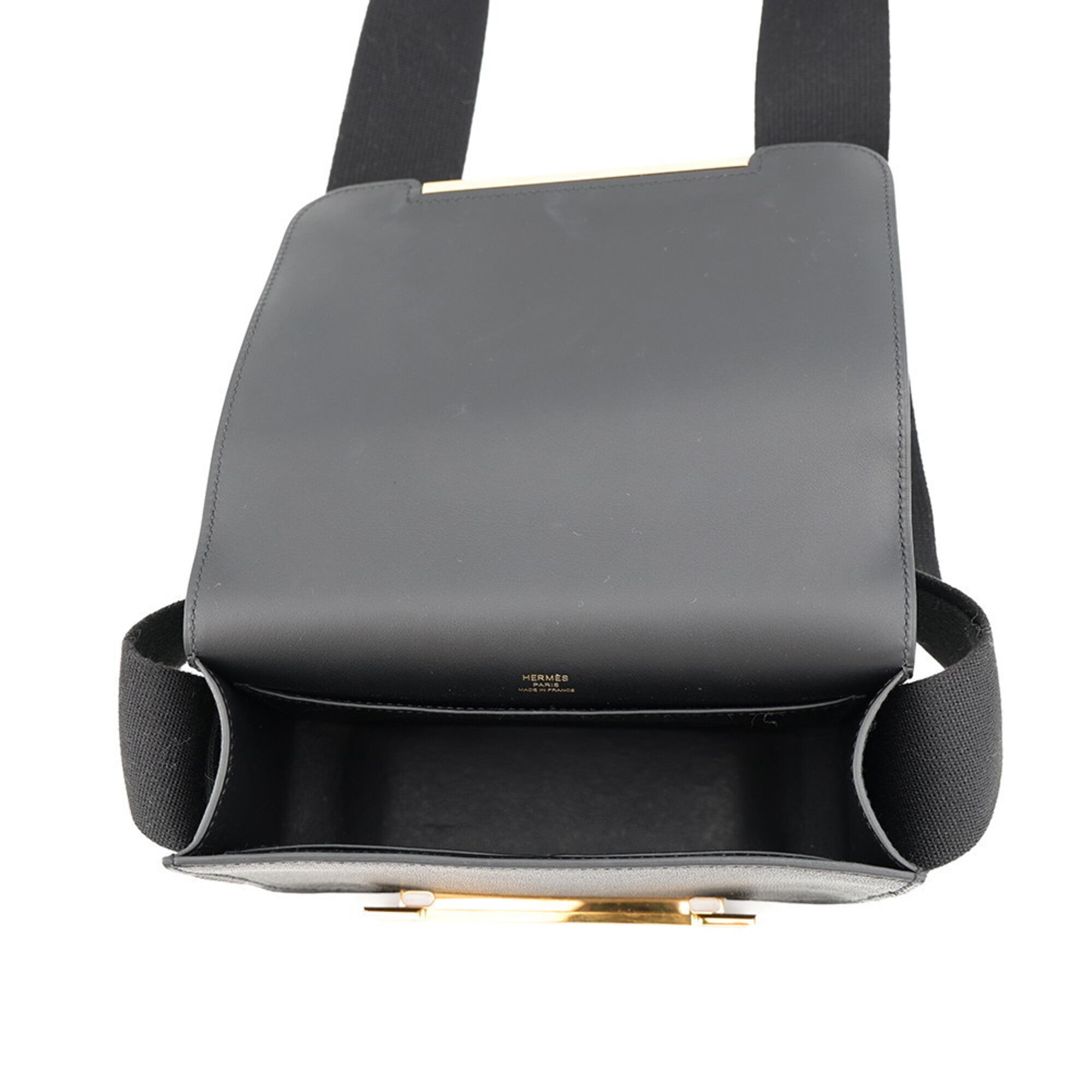 Hermes Black Chevre Myzore Leather Handbag Shoulder Bag (Pre-Owned)