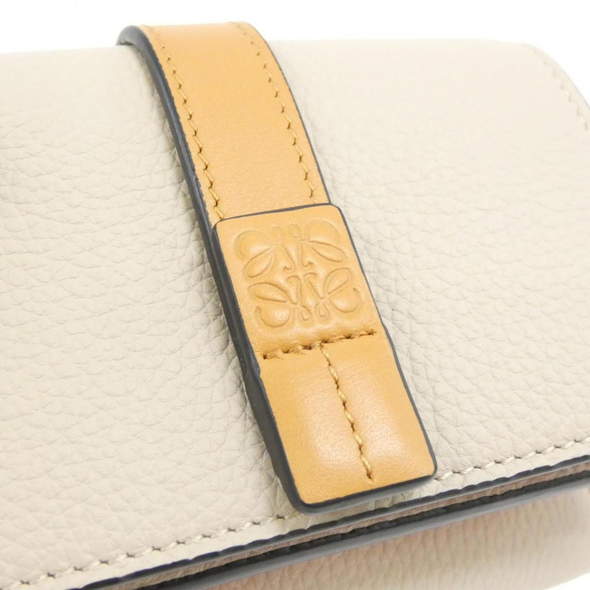 Loewe Beige Leather Wallet (Tri-Fold) (Pre-Owned)
