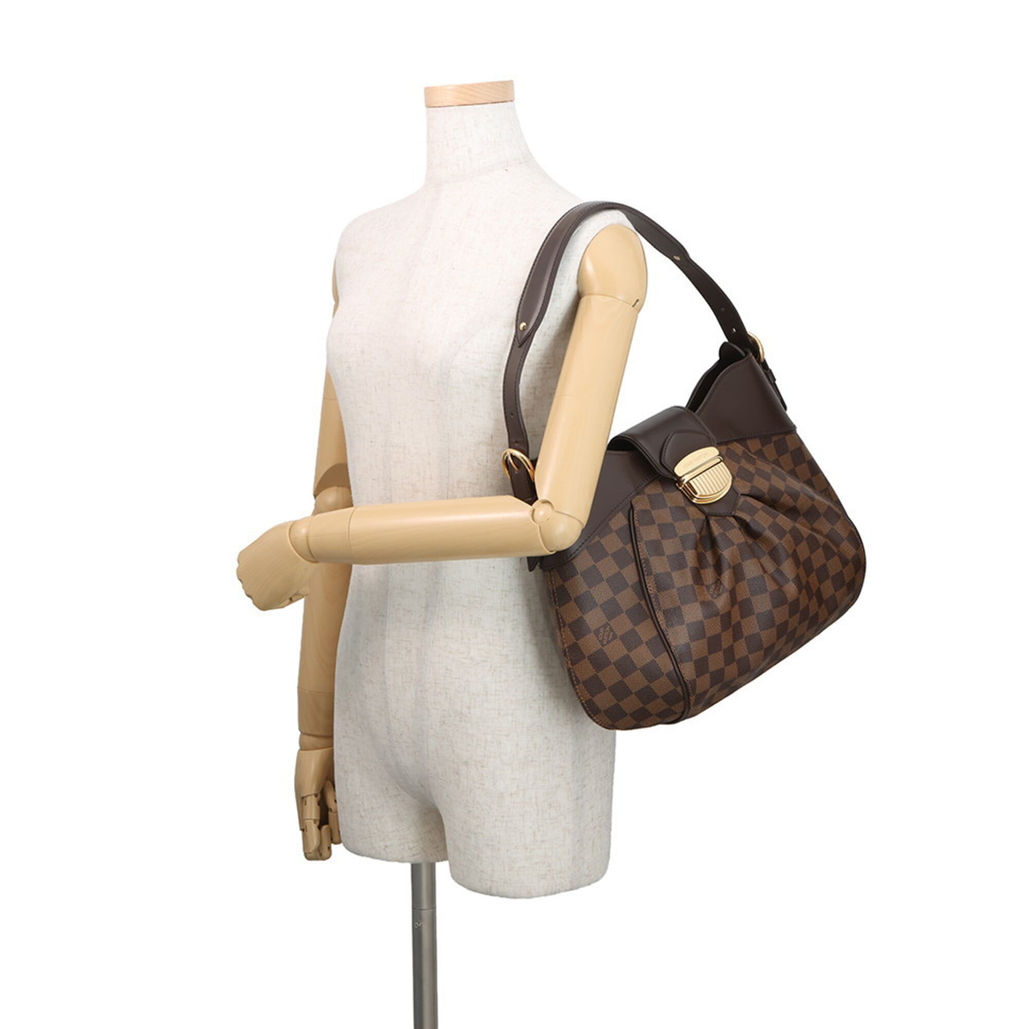 Louis Vuitton Brown Damier Canvas Handbag Shoulder Bag (Pre-Owned)