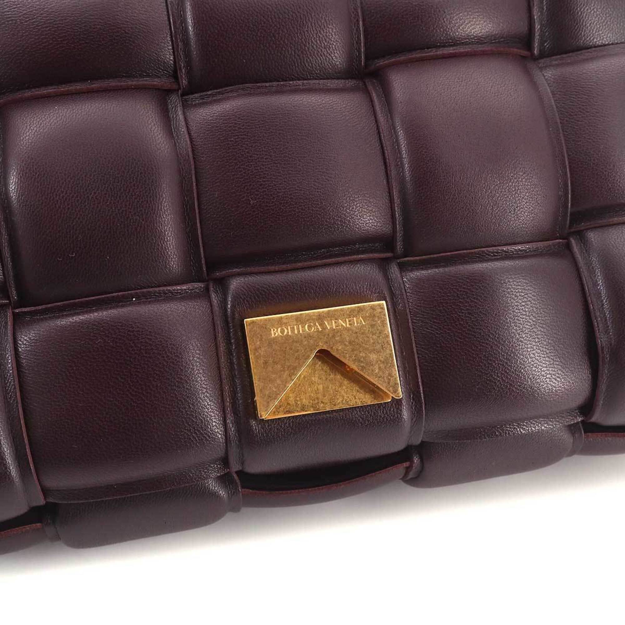Bottega Veneta Purple Leather Handbag Shoulder Bag (Pre-Owned)
