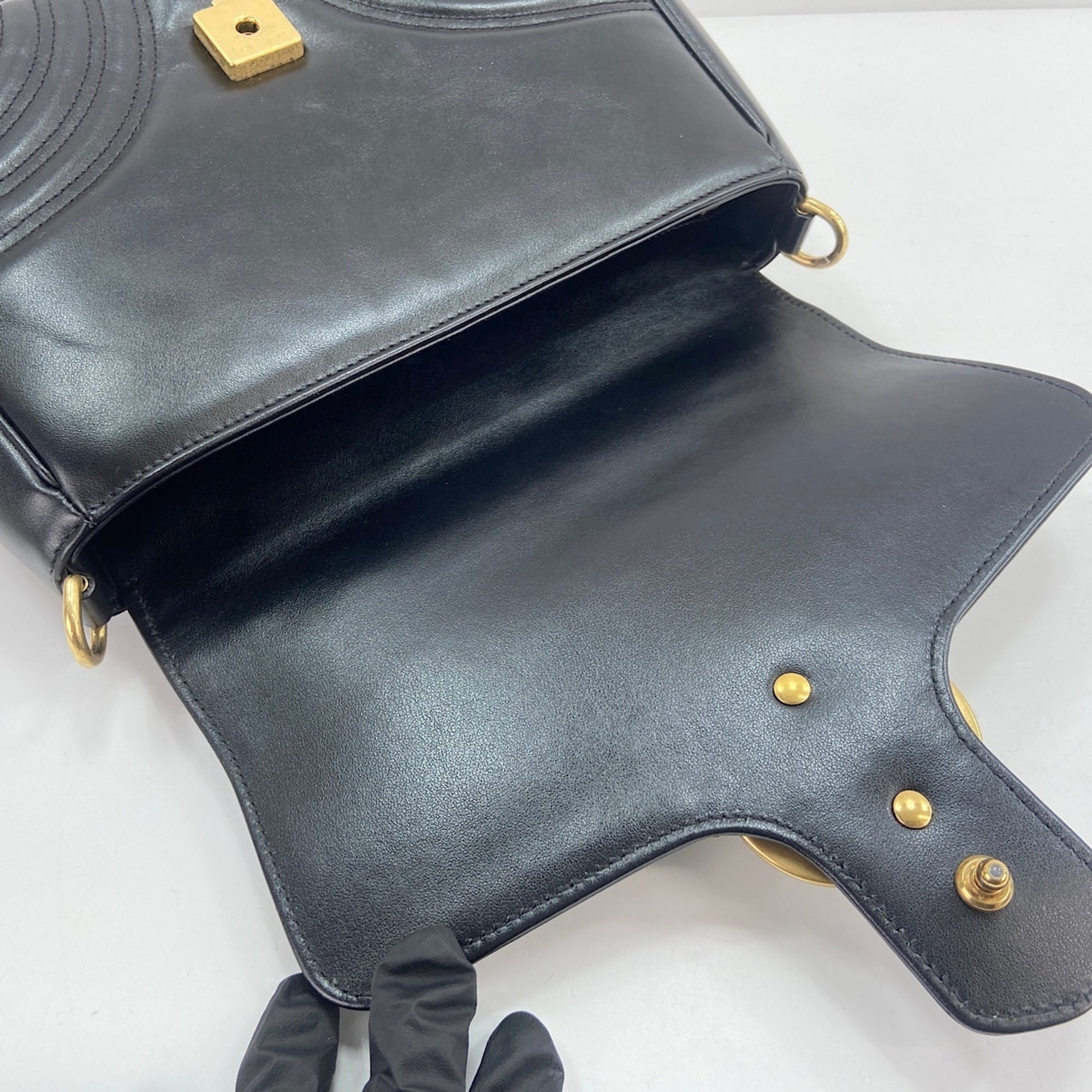 Gucci Black Handbag Shoulder Bag (Pre-Owned)