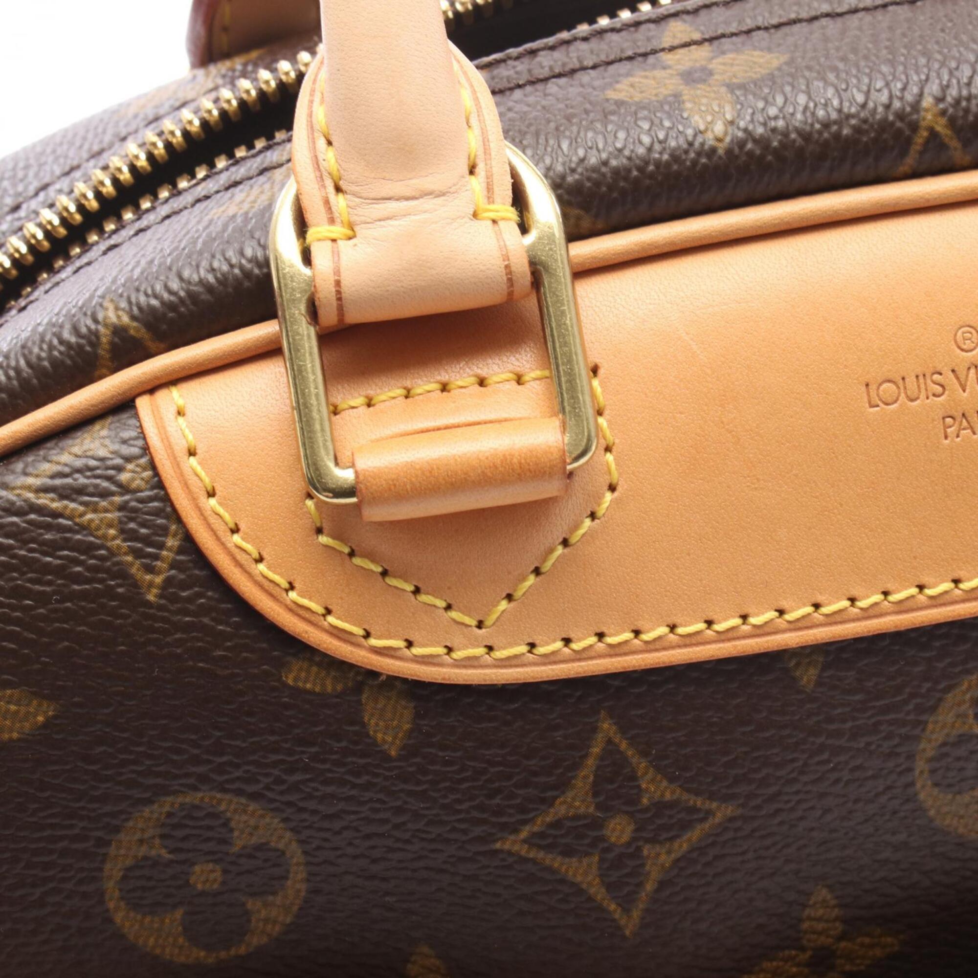 Louis Vuitton Brown Monogram Coated Canvas Leather Handbag (Pre-Owned)