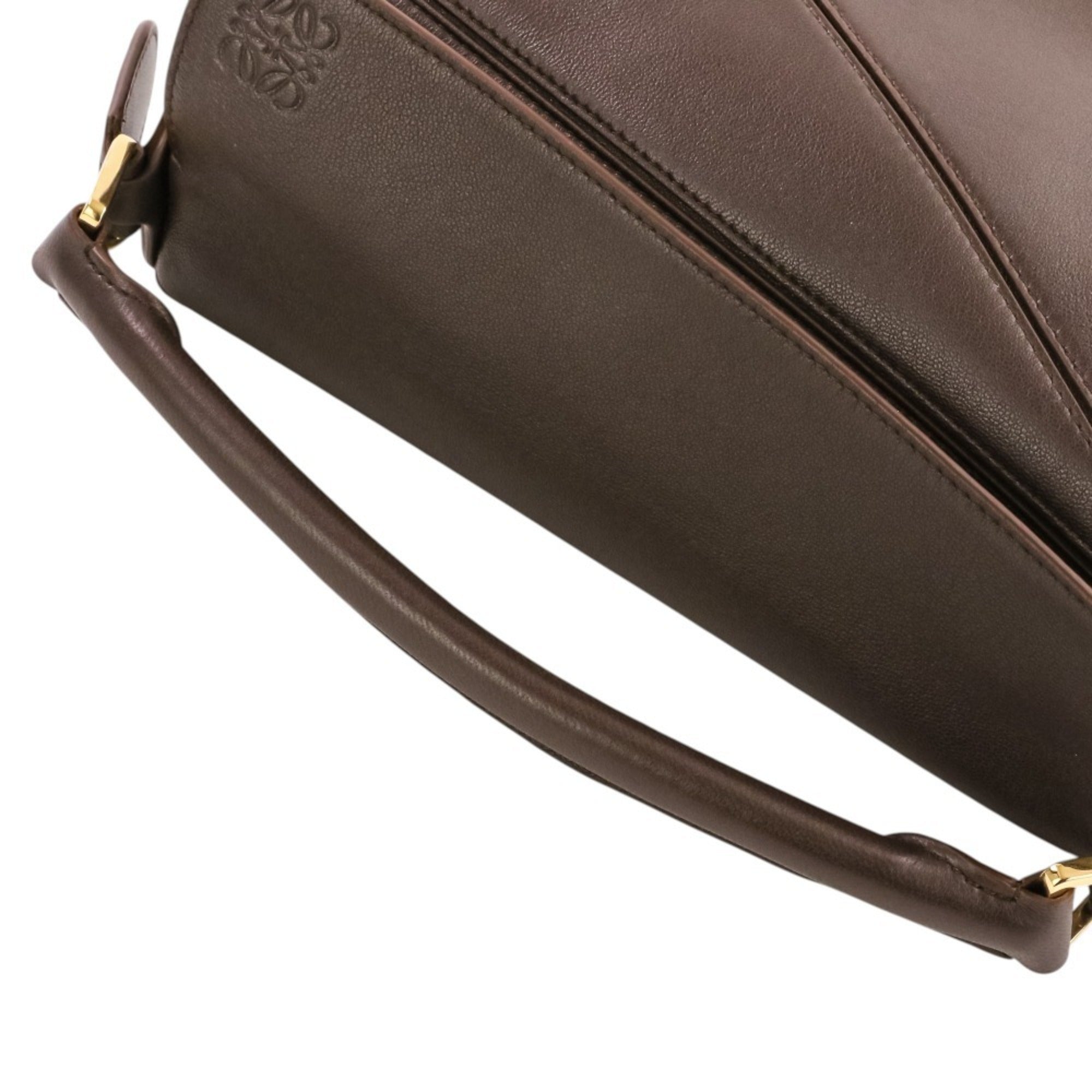Loewe Dark Brown Nappa Leather Handbag Shoulder Bag (Pre-Owned)