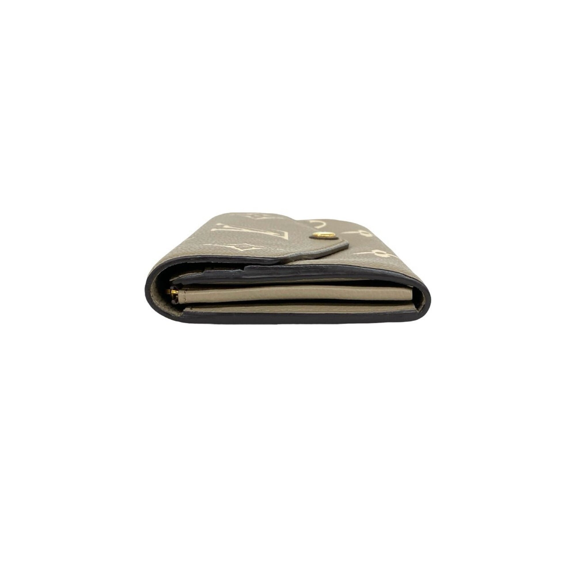 Louis Vuitton Beige Leather Long Wallet (Bi-Fold) (Pre-Owned)
