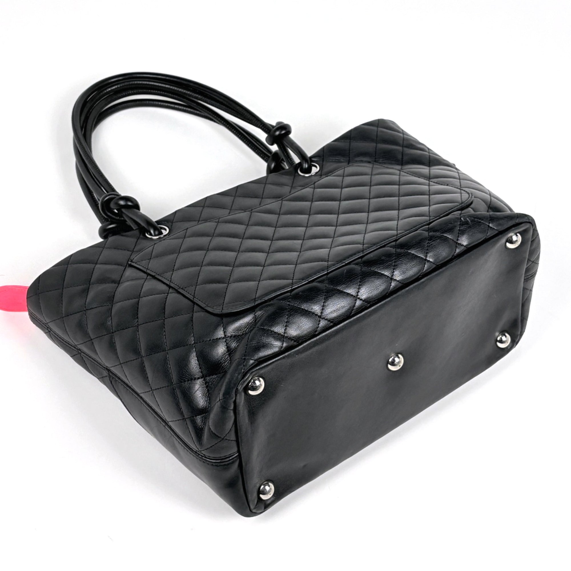 Chanel Ligne Cambon Black Leather Tote Bag (Pre-Owned)