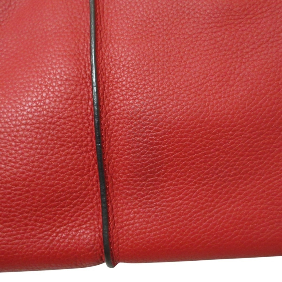 Tod's Red Color Leather Shoulder Bag Tote Bag (Pre-Owned)