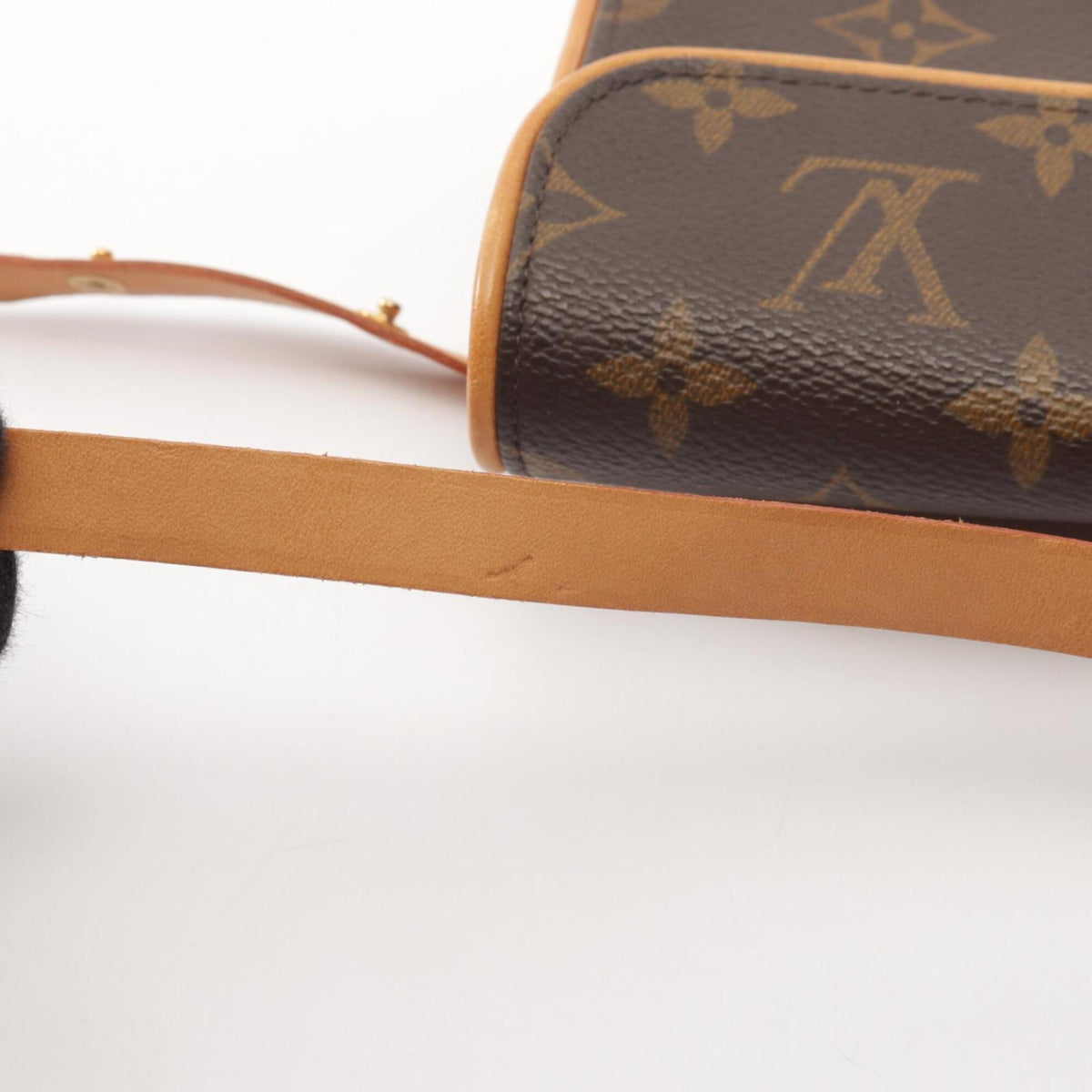 Louis Vuitton Brown Pvc Coated Canvas Leather Fanny Pack Handbag (Pre-Owned)
