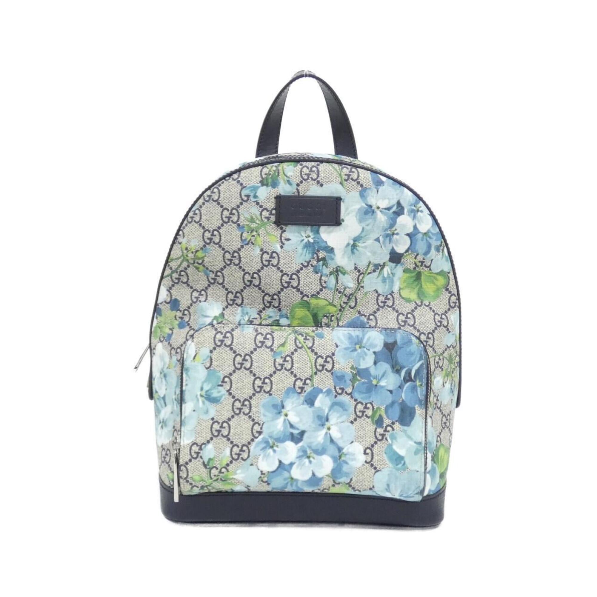 Gucci Beige Blue Gg Supreme Backpack (Pre-Owned)