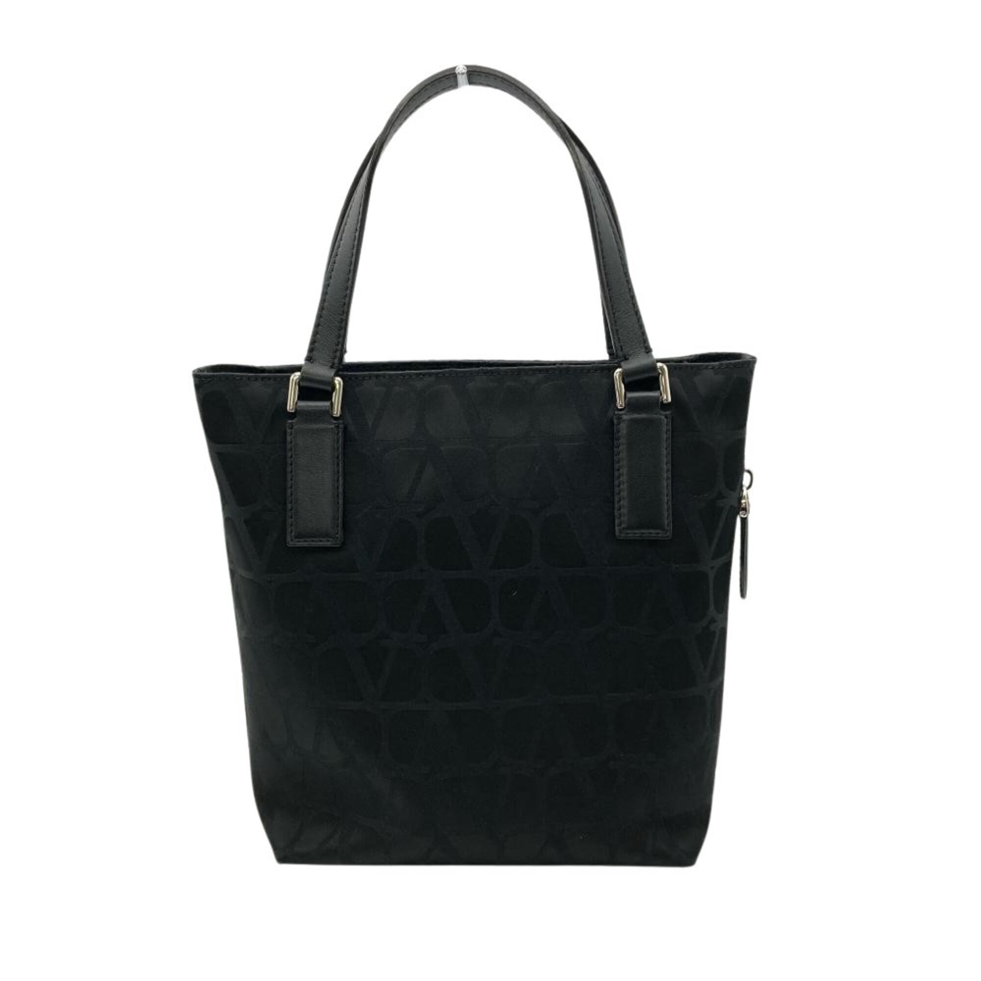 Valentino Black Leather Handbag Shoulder Bag Tote Bag (Pre-Owned)