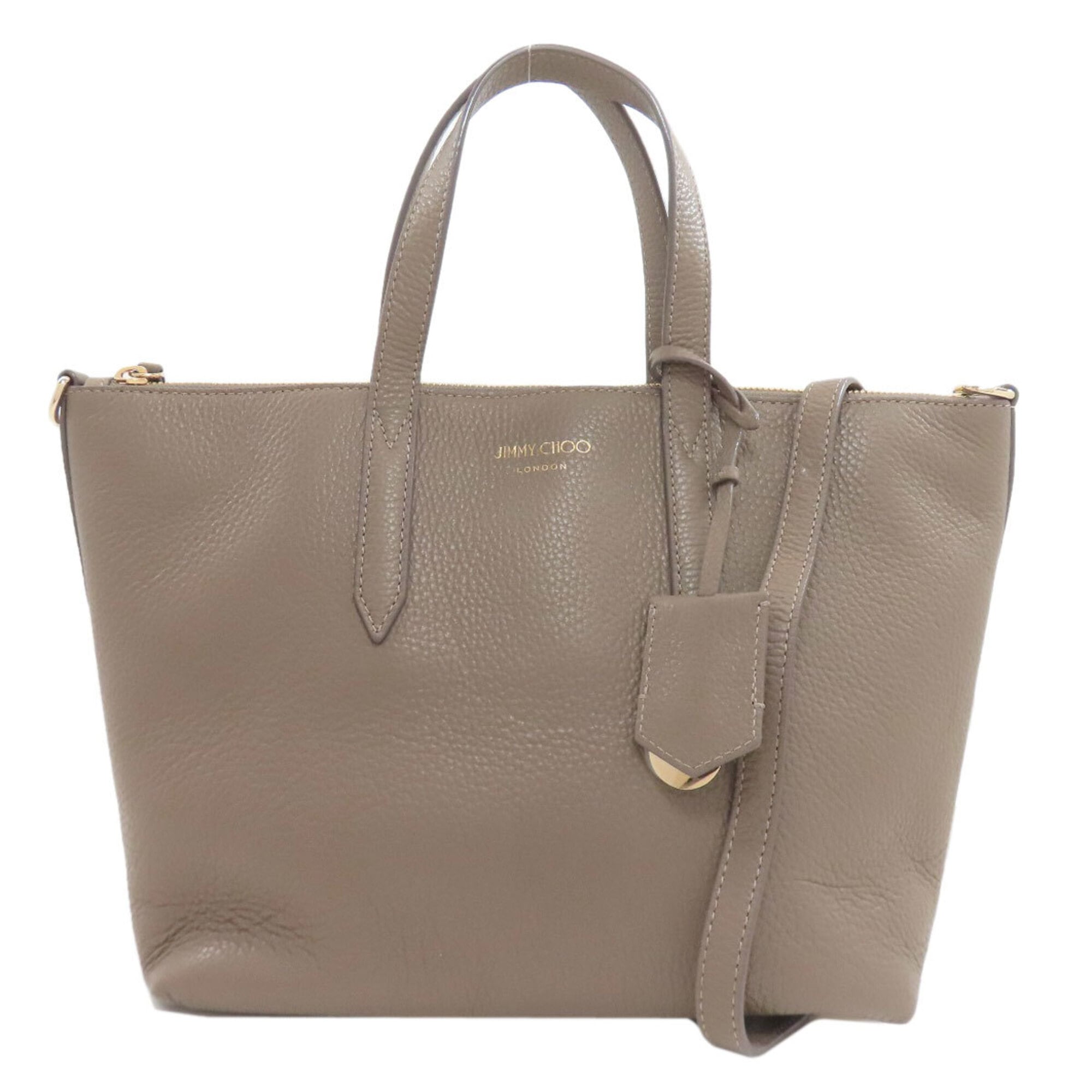 Jimmy Choo Grayish Leather Handbag (Pre-Owned)