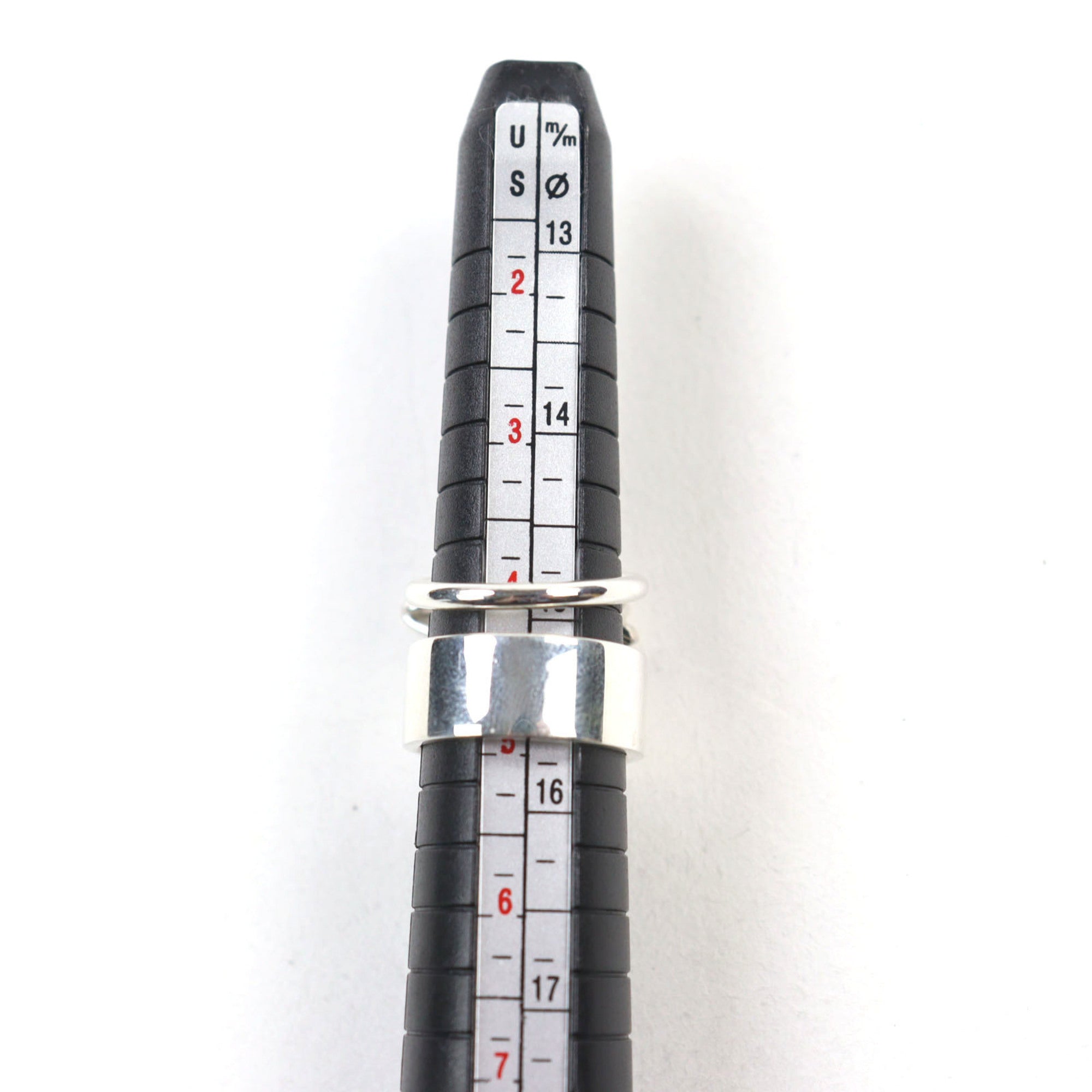 Hermes Silver Silver 925 Band Ring (Pre-Owned)