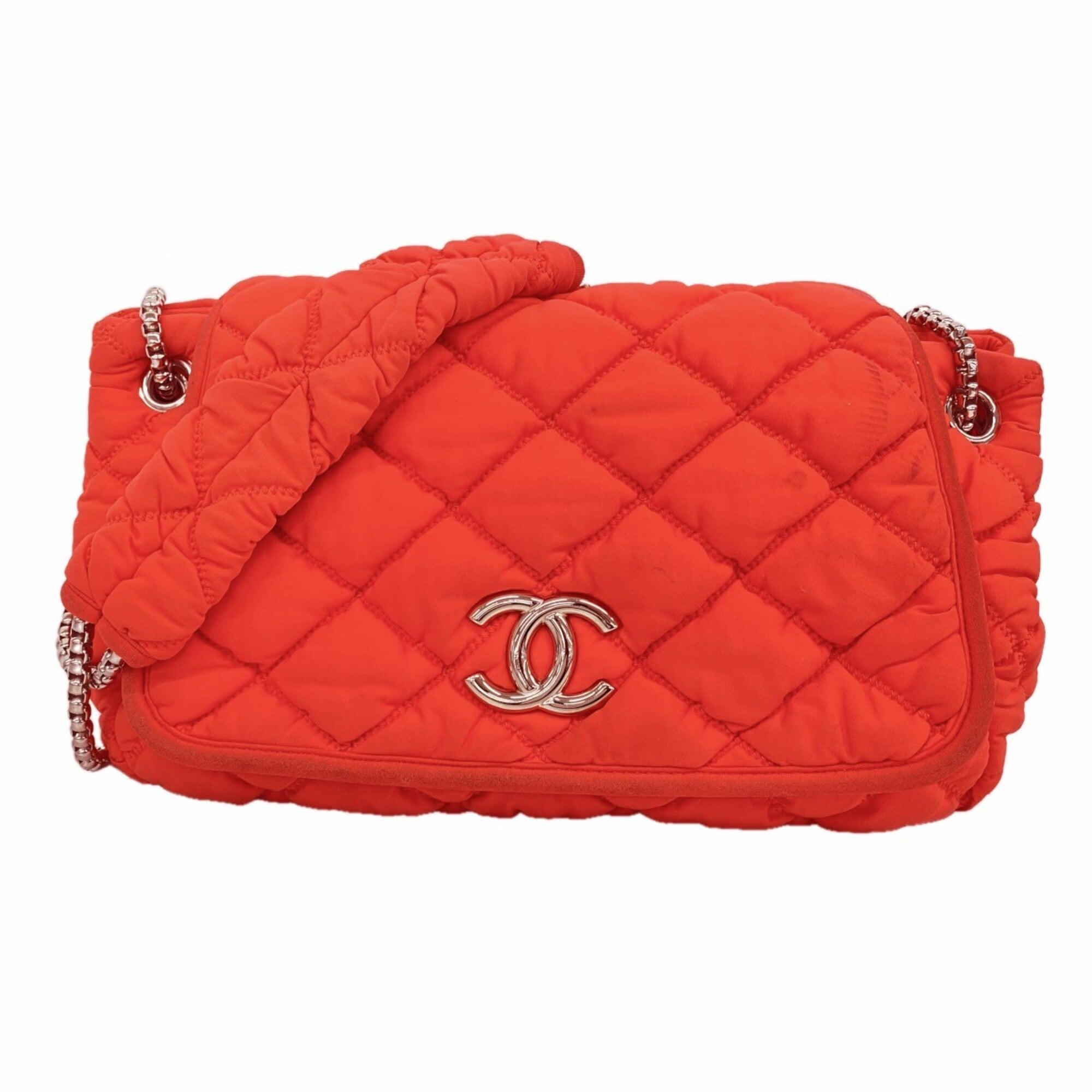 Chanel Red Color Nylon Shoulder Bag (Pre-Owned)