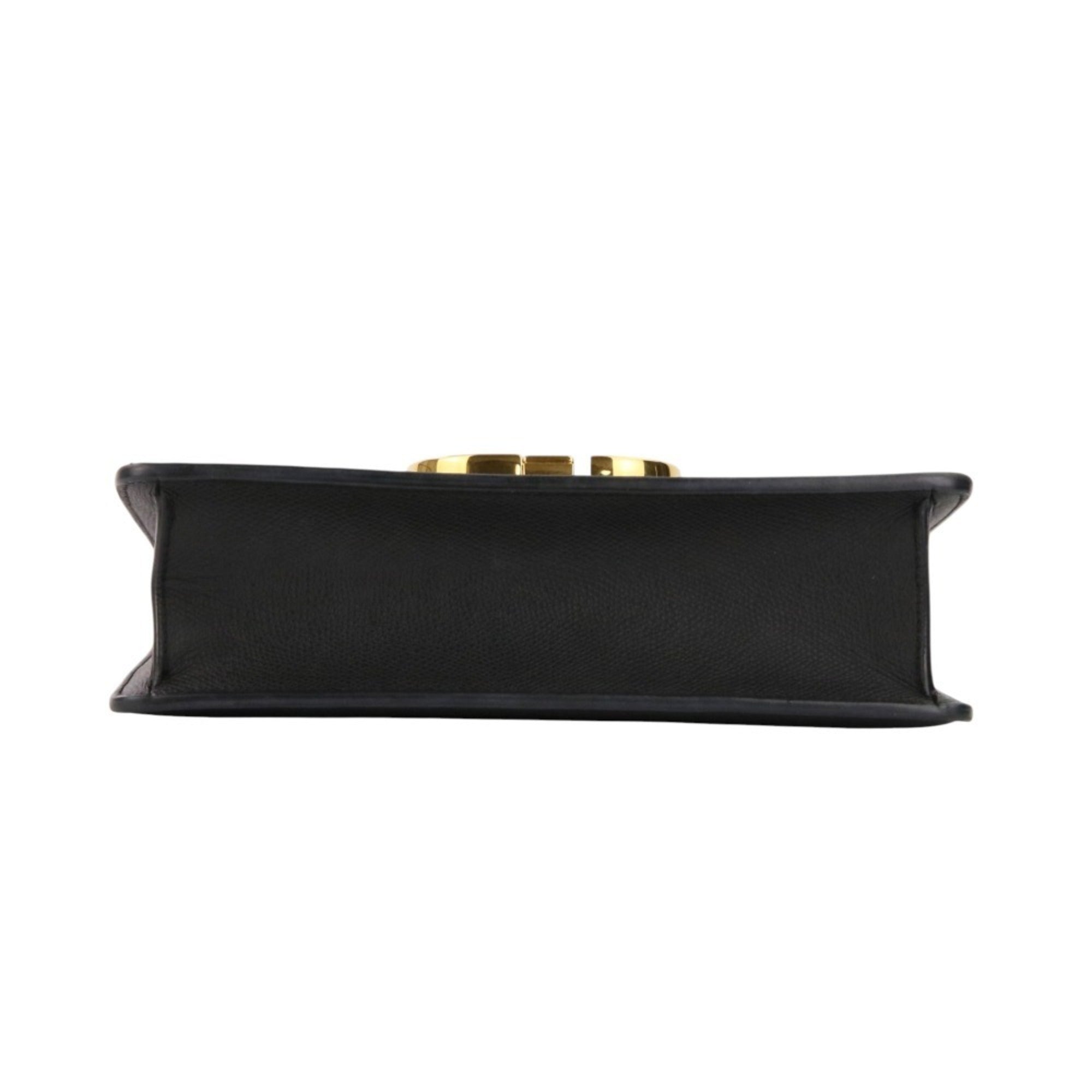 Christian Dior Black Leather Shoulder Bag (Pre-Owned)