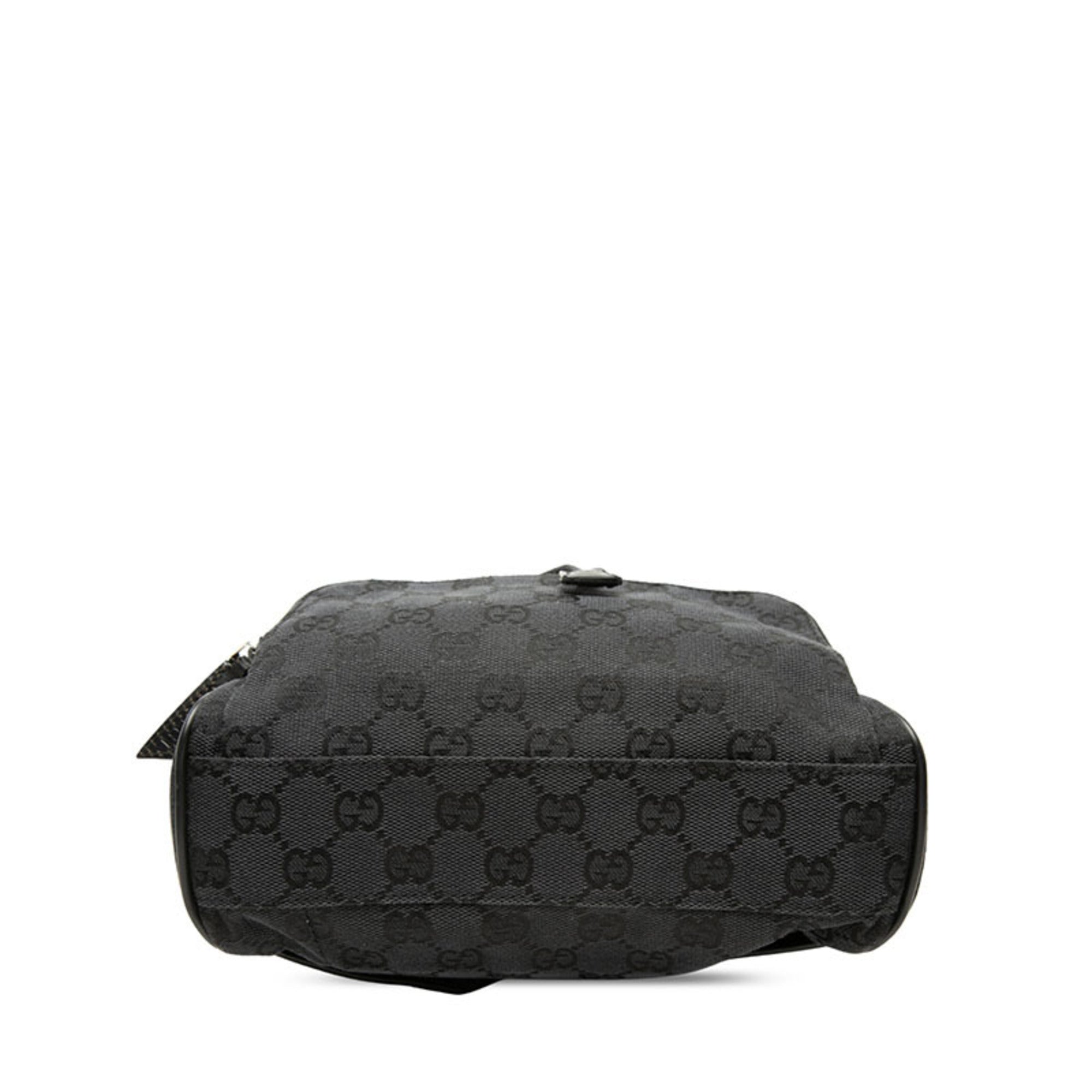 Gucci Black Canvas Leather Backpack (Pre-Owned)