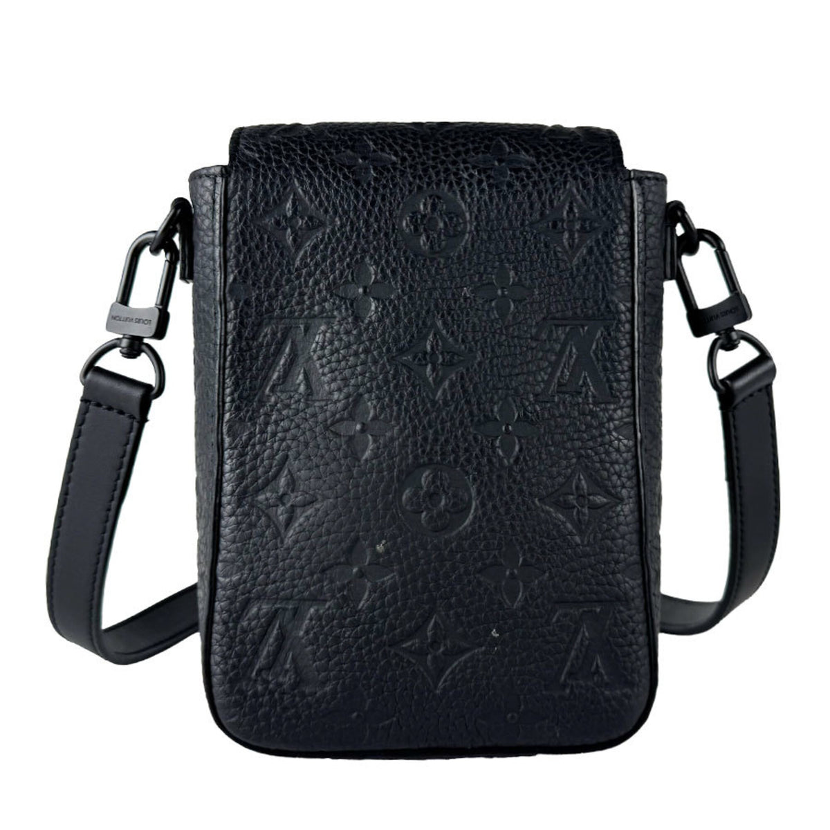 Louis Vuitton Black Leather Shoulder Bag (Pre-Owned)