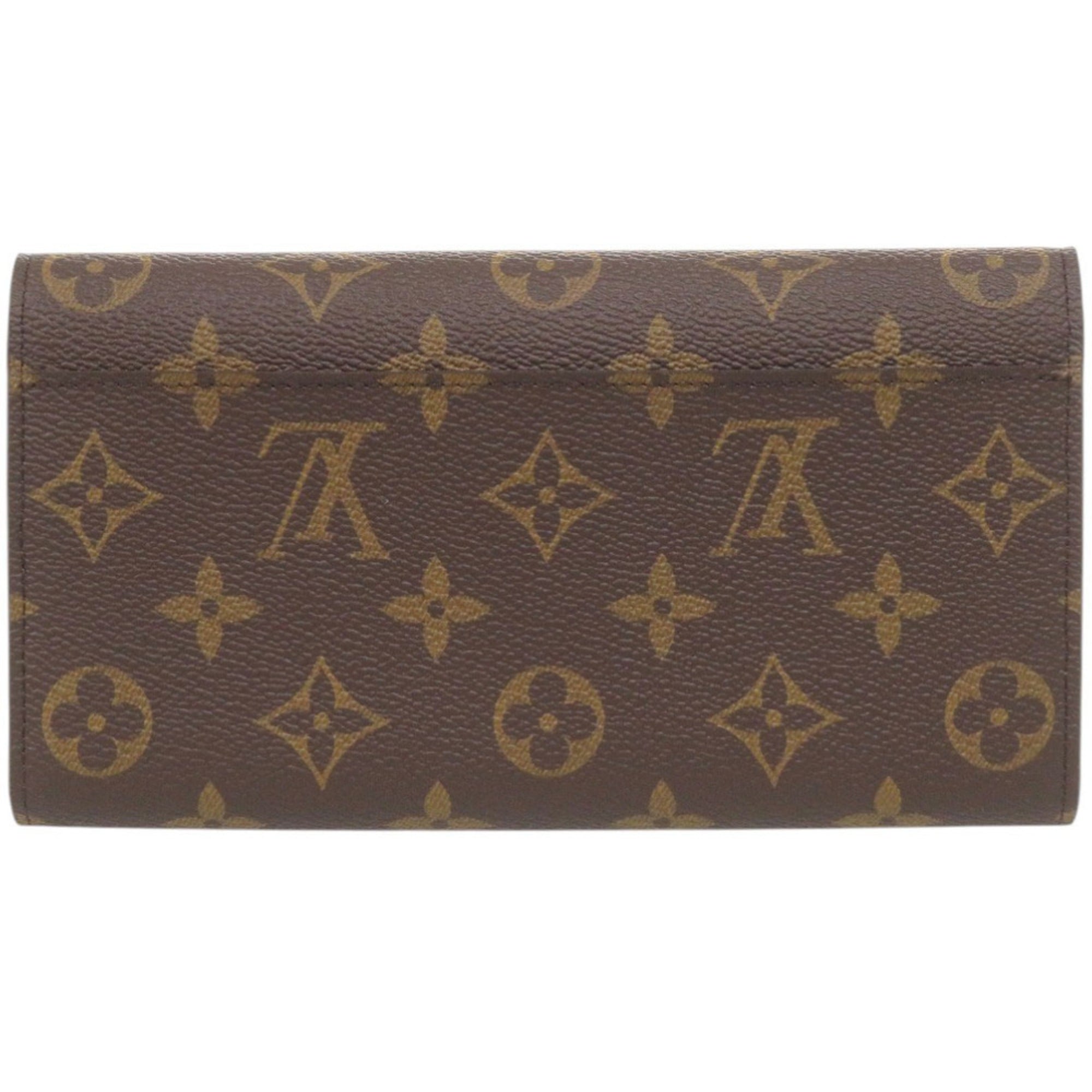 Louis Vuitton Brown Monogram Long Wallet (Tri-Fold) (Pre-Owned)