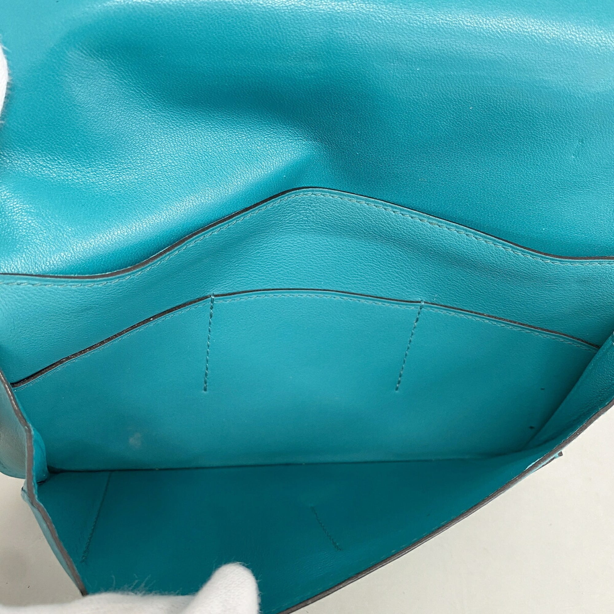 Hermes Green Swift Leather Long Wallet (Bi-Fold) (Pre-Owned)