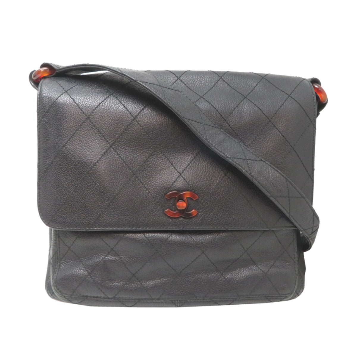 Chanel Black Leather Shoulder Bag (Pre-Owned)