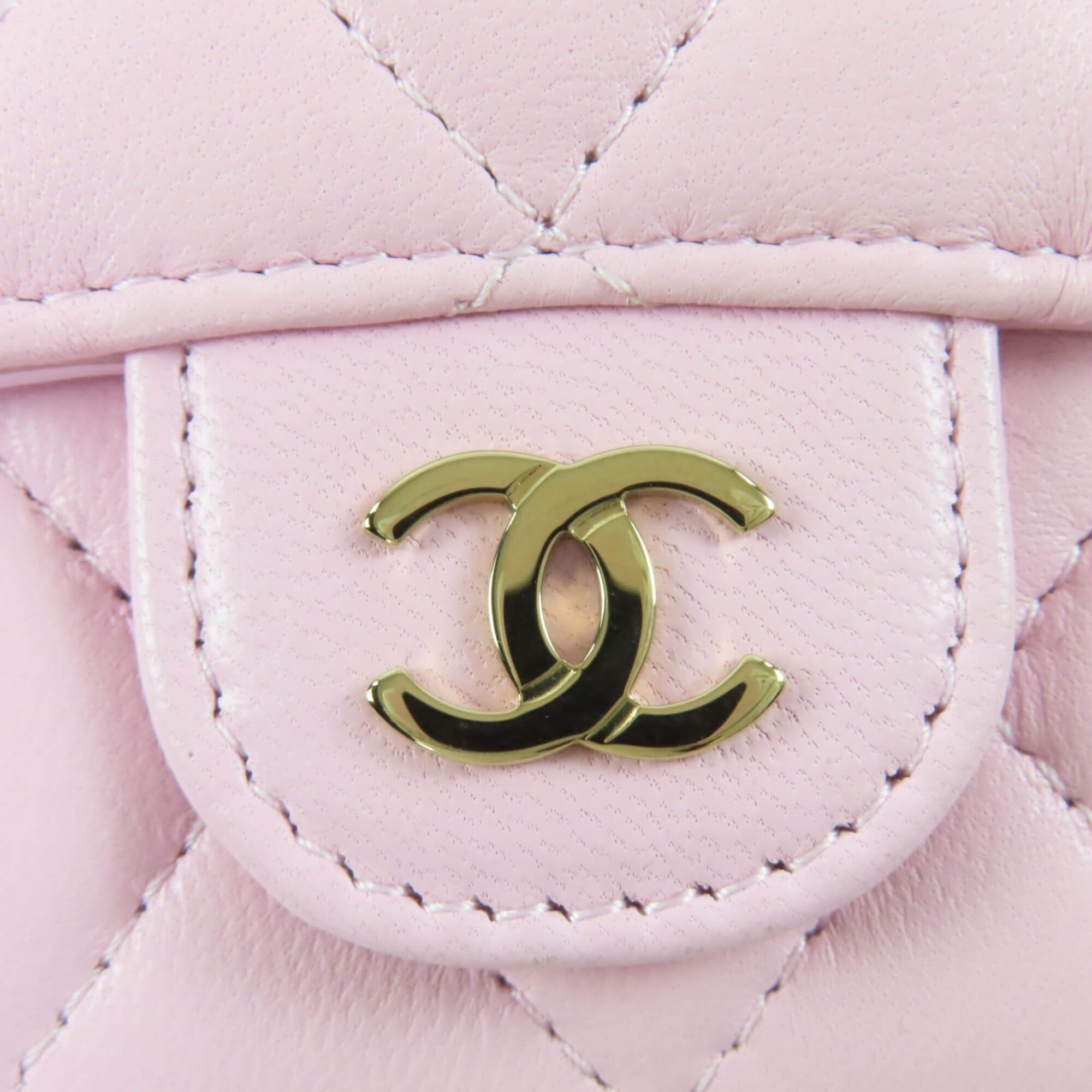 Chanel Matelasse Pink Leather Wallet (Tri-Fold) (Pre-Owned)