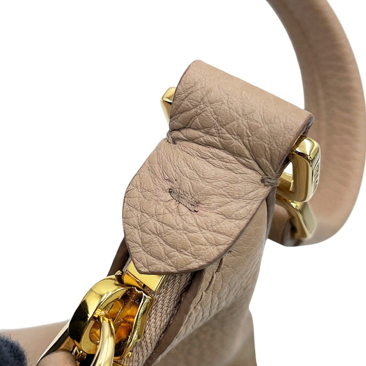 Prada Beige Leather Handbag Shoulder Bag (Pre-Owned)