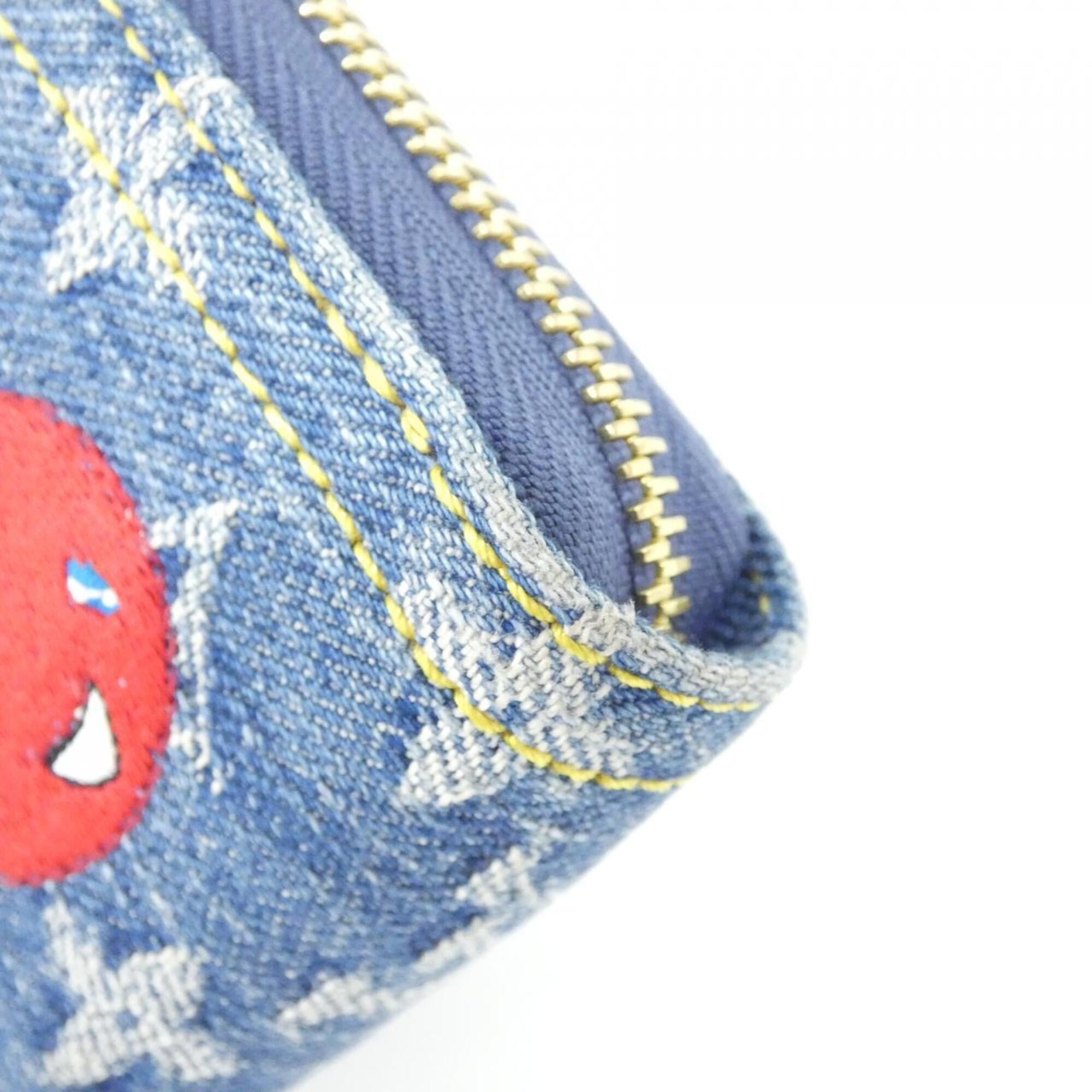Louis Vuitton Monogram Denim Blue Denim Long Wallet (Bi-Fold) (Pre-Owned)