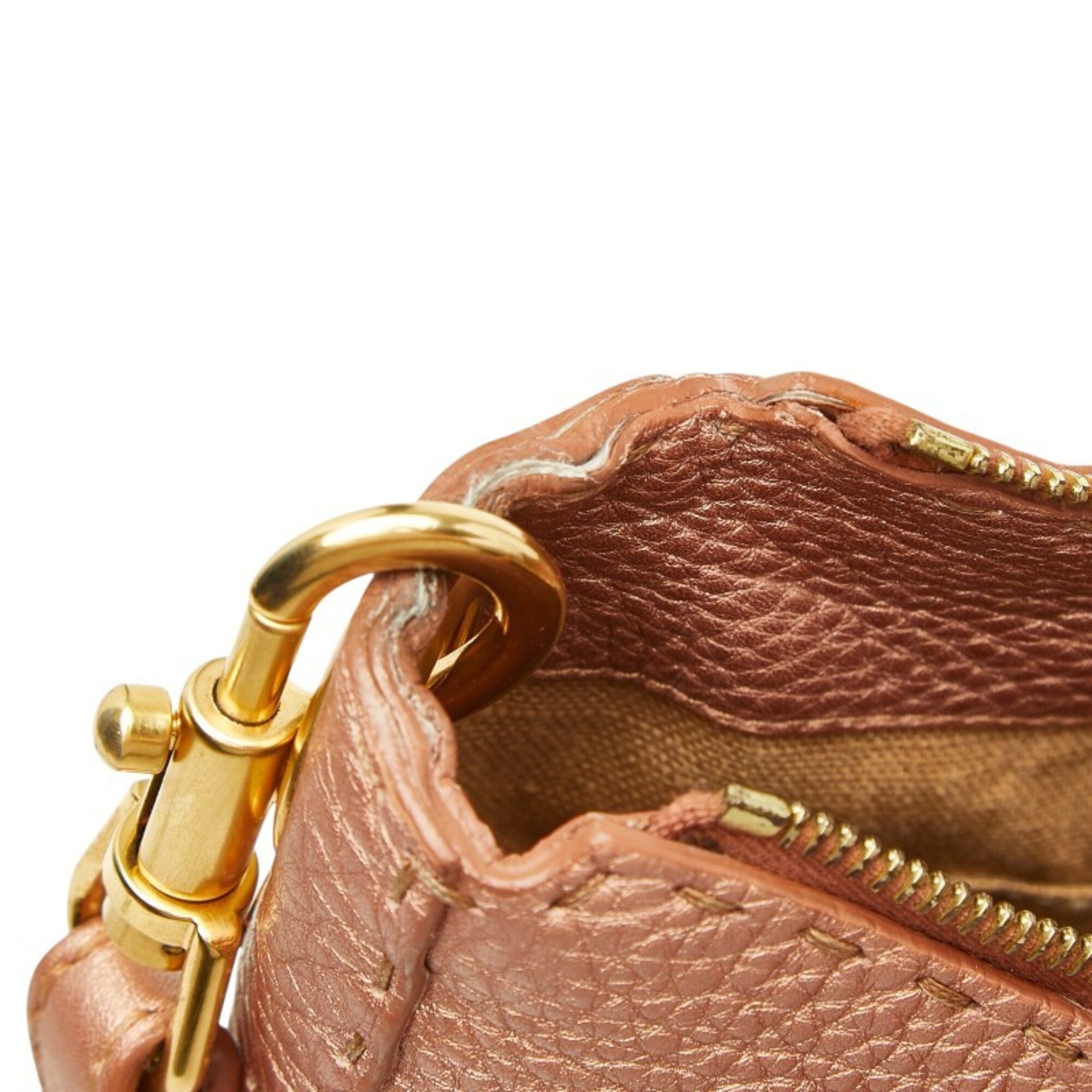 Fendi Pink Leather Shoulder Bag (Pre-Owned)