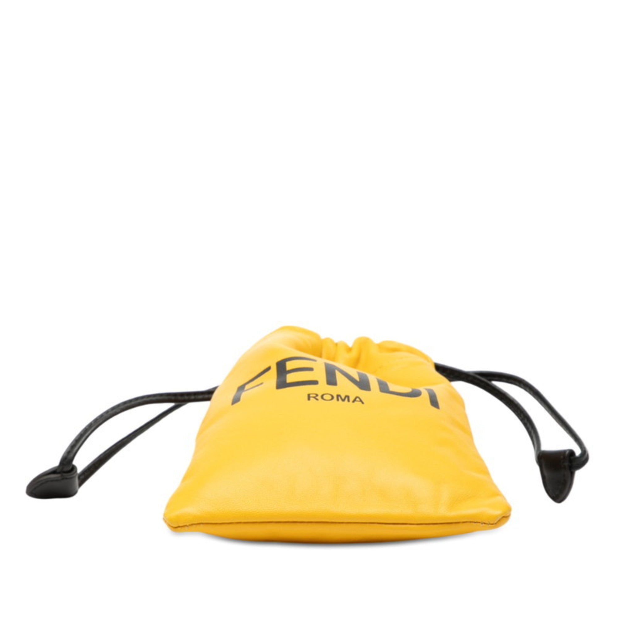 Fendi Yellow Leather Pouch (Pre-Owned)