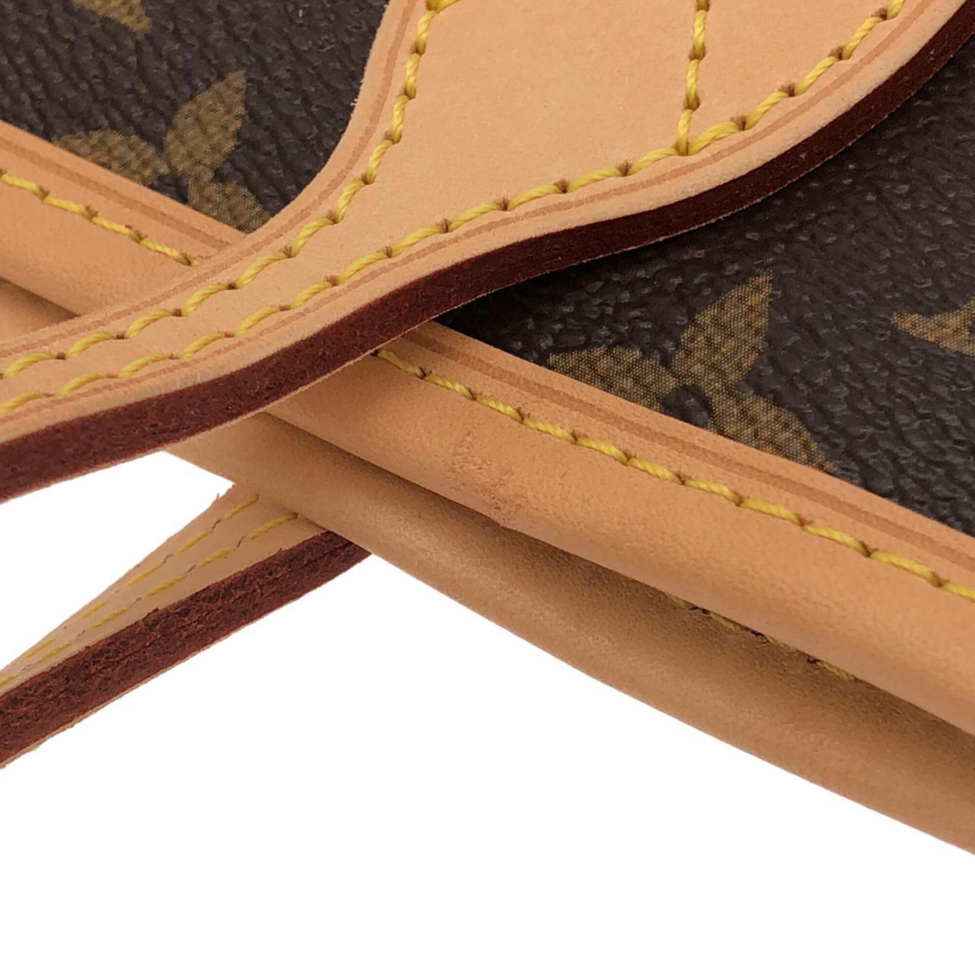 Louis Vuitton Fuchsia Marron Coated Canvas Handbag Pouch (Pre-Owned)