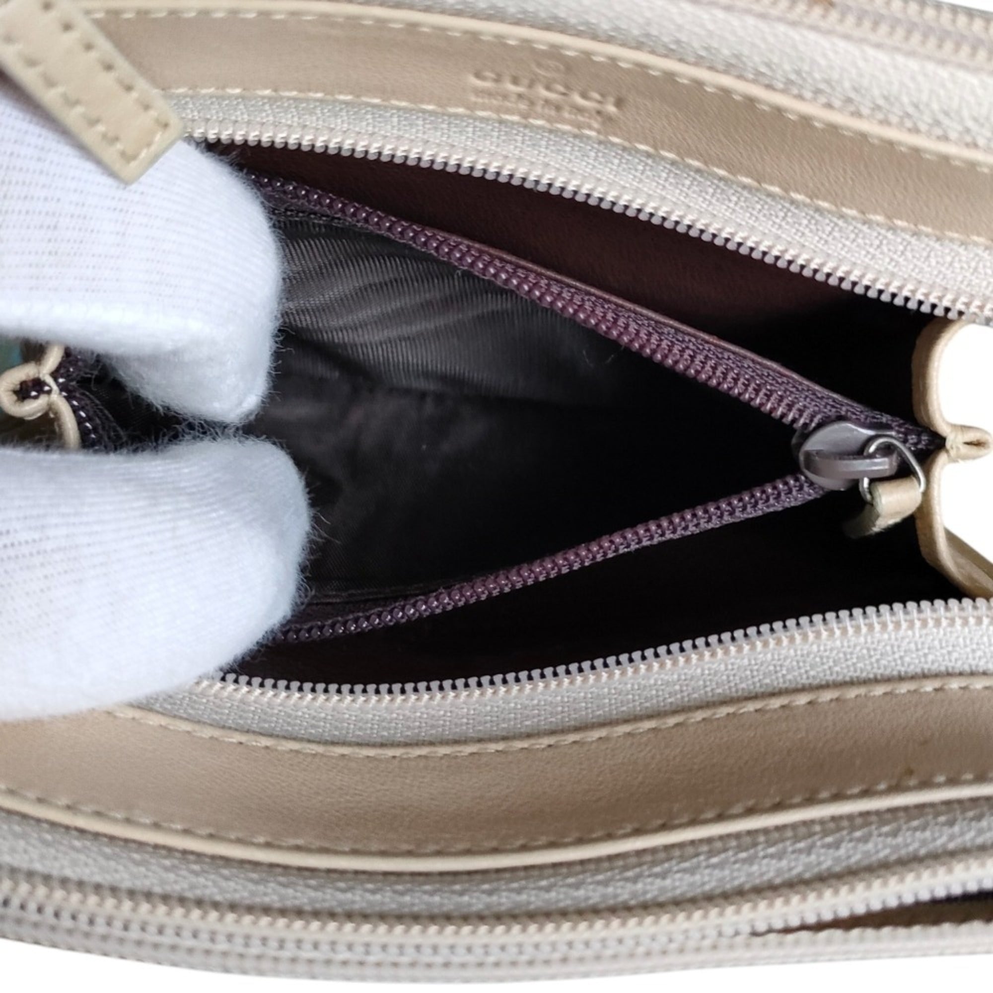 Gucci Beige Gg Canvas Coin Purse/Coin Case (Pre-Owned)