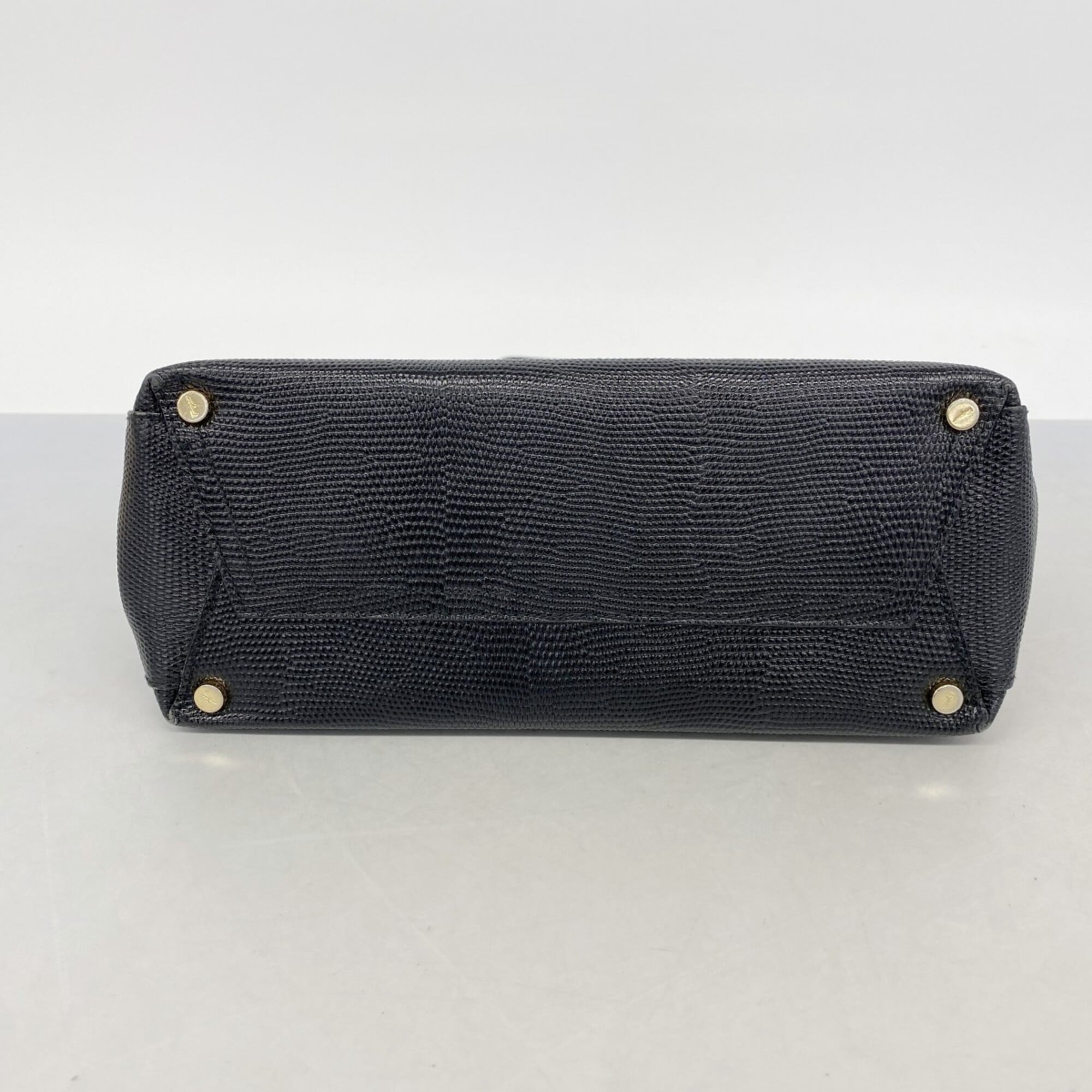 Salvatore Ferragamo Black Leather Handbag (Pre-Owned)