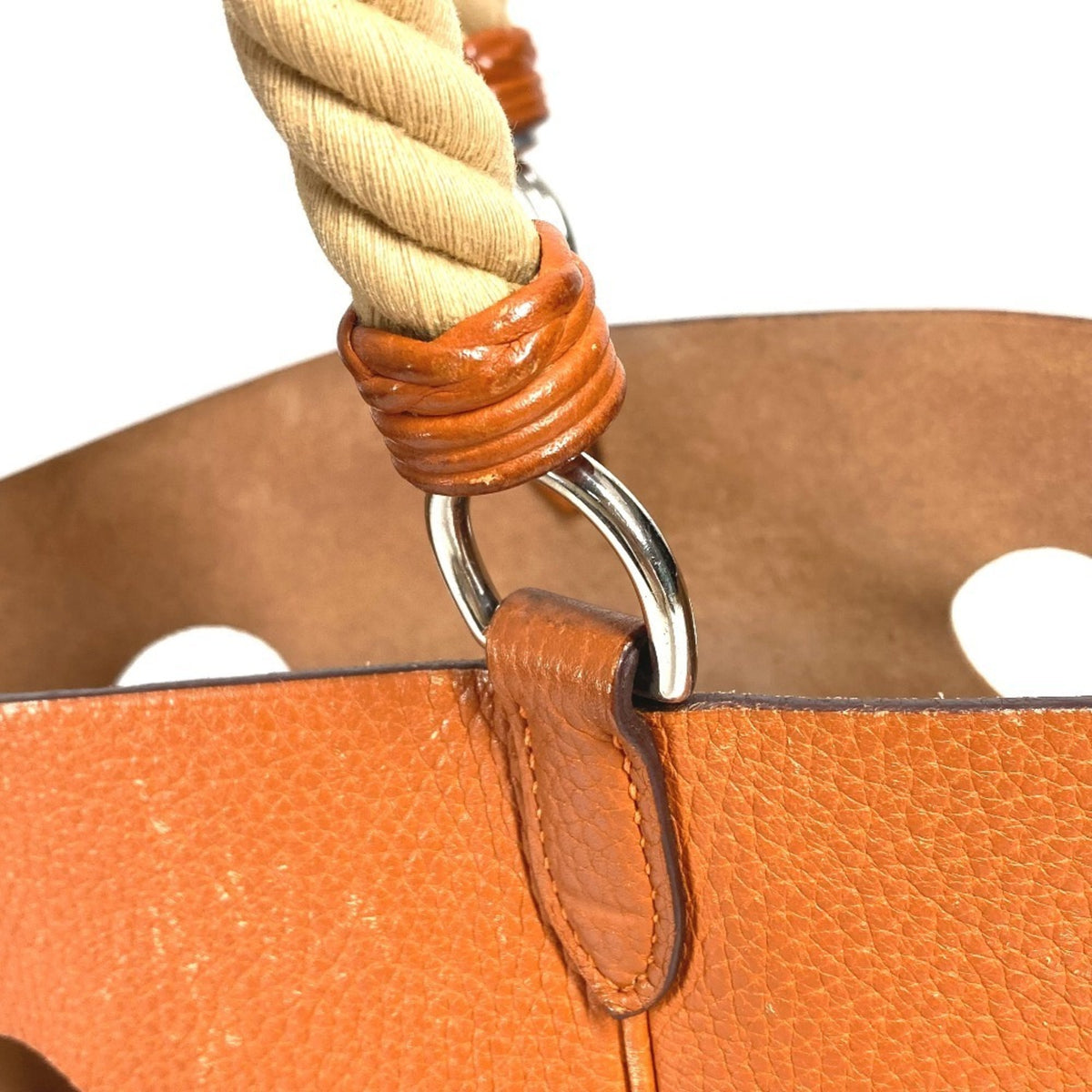 Hermes Orange Taurillon Clemence Leather Handbag Shoulder Bag (Pre-Owned)