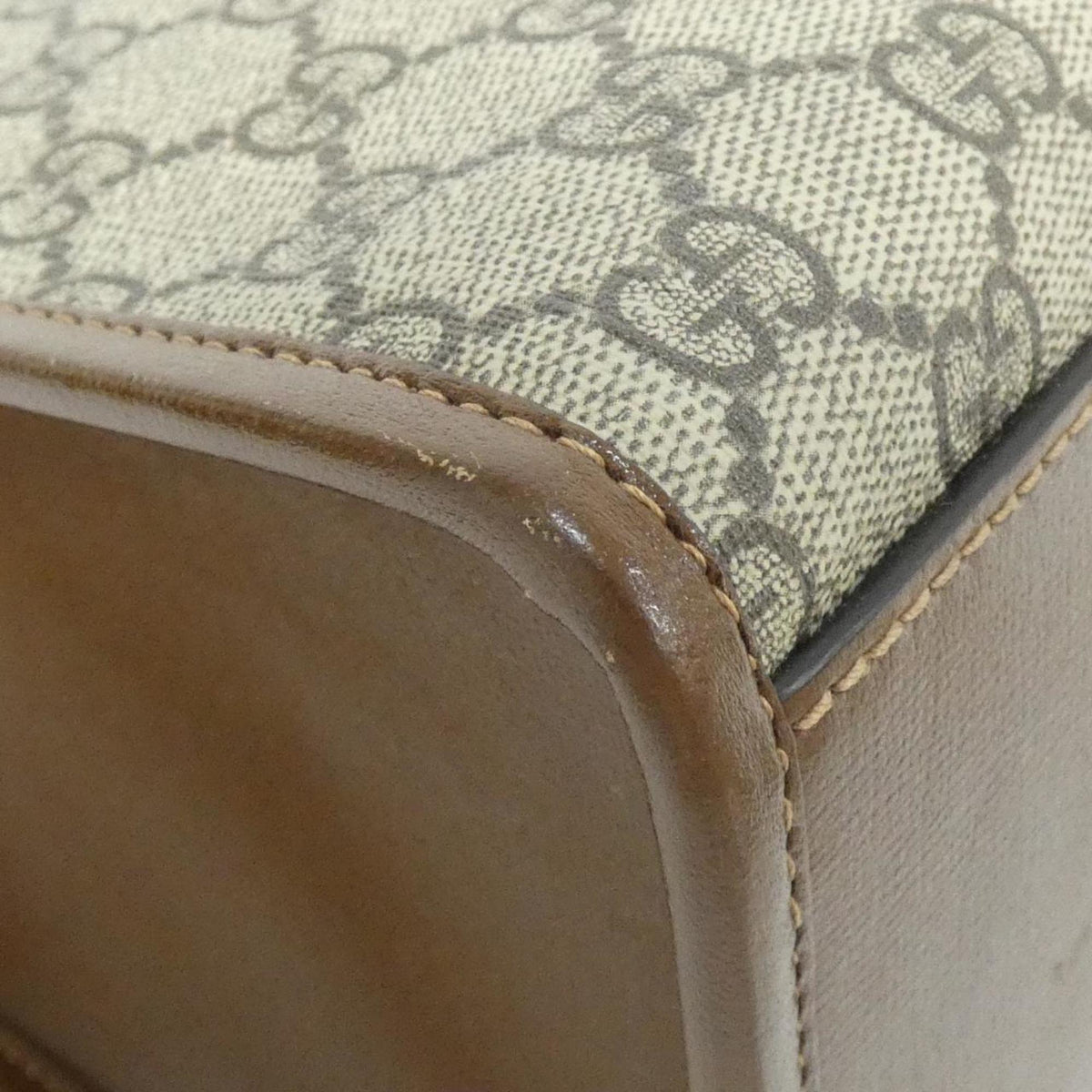 Gucci Beige Brown Gg Supreme Handbag (Pre-Owned)