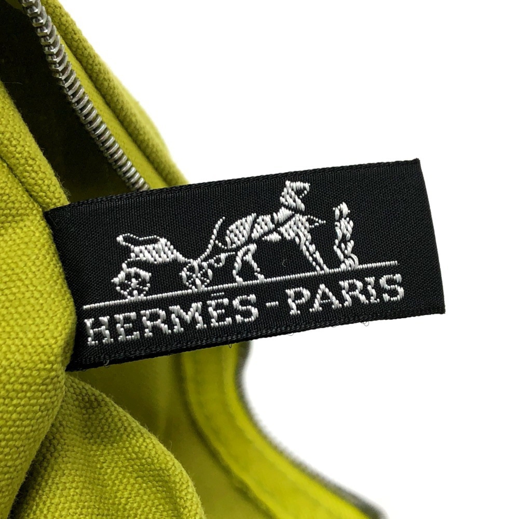 Hermes Green Canvas Pouch (Pre-Owned)