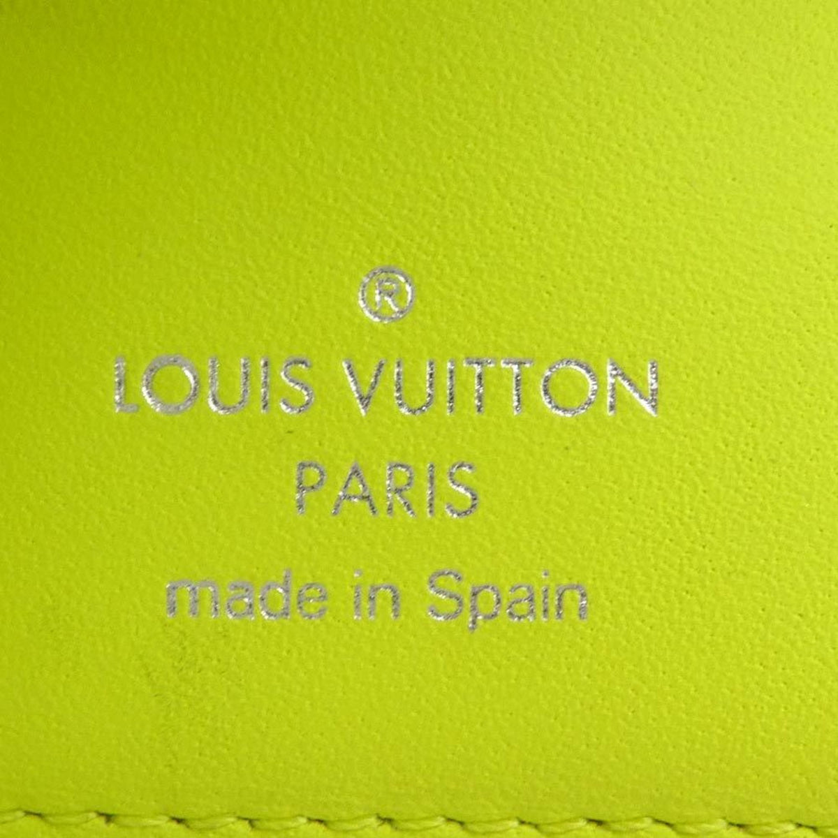Louis Vuitton Green Yellow Pvc Leather Wallet (Tri-Fold) (Pre-Owned)